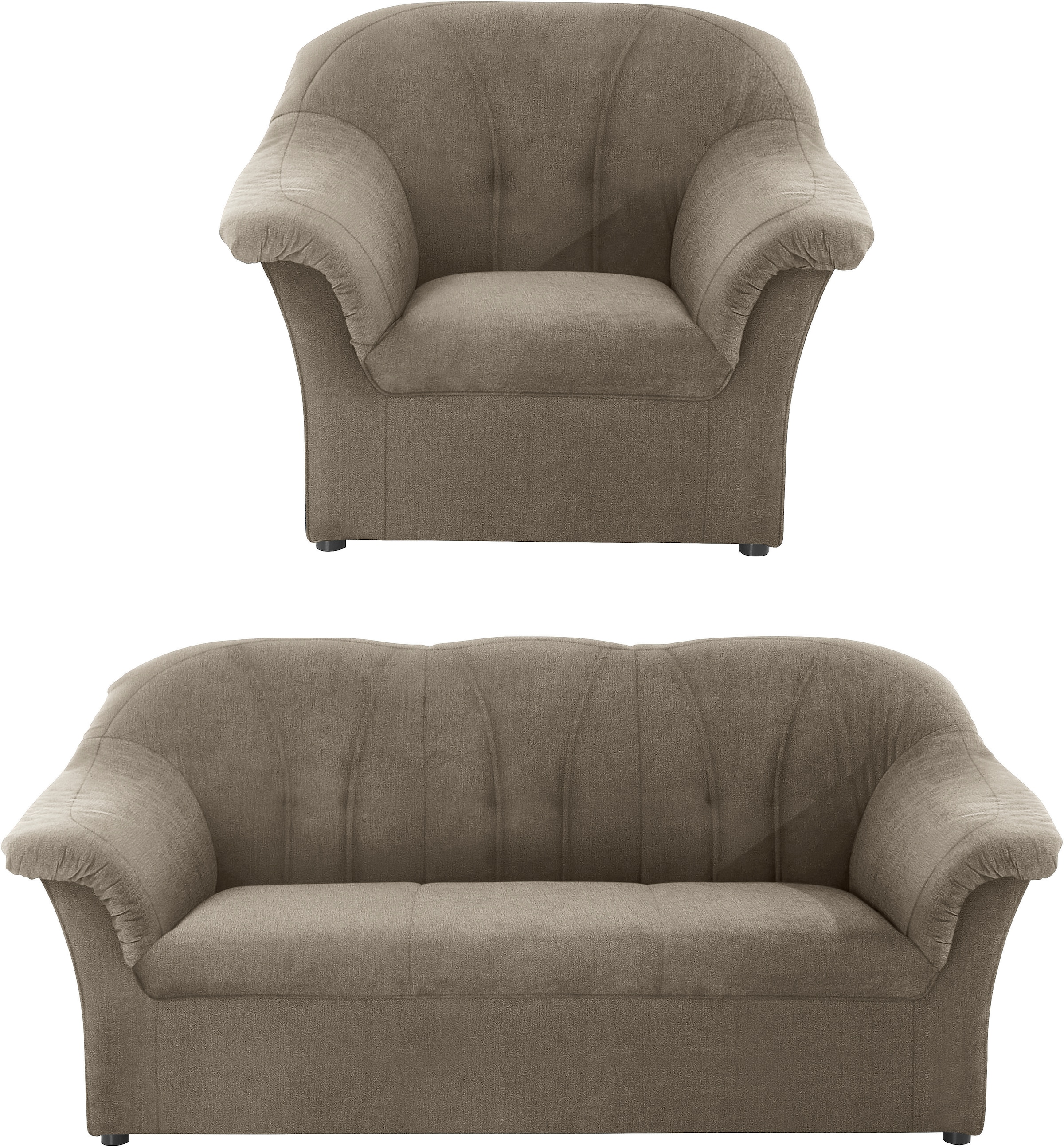 Image of DOMO collection Polstergarnitur "Pegnitz zeitlos und elegant" Set, Sessel und 3-Sitzer