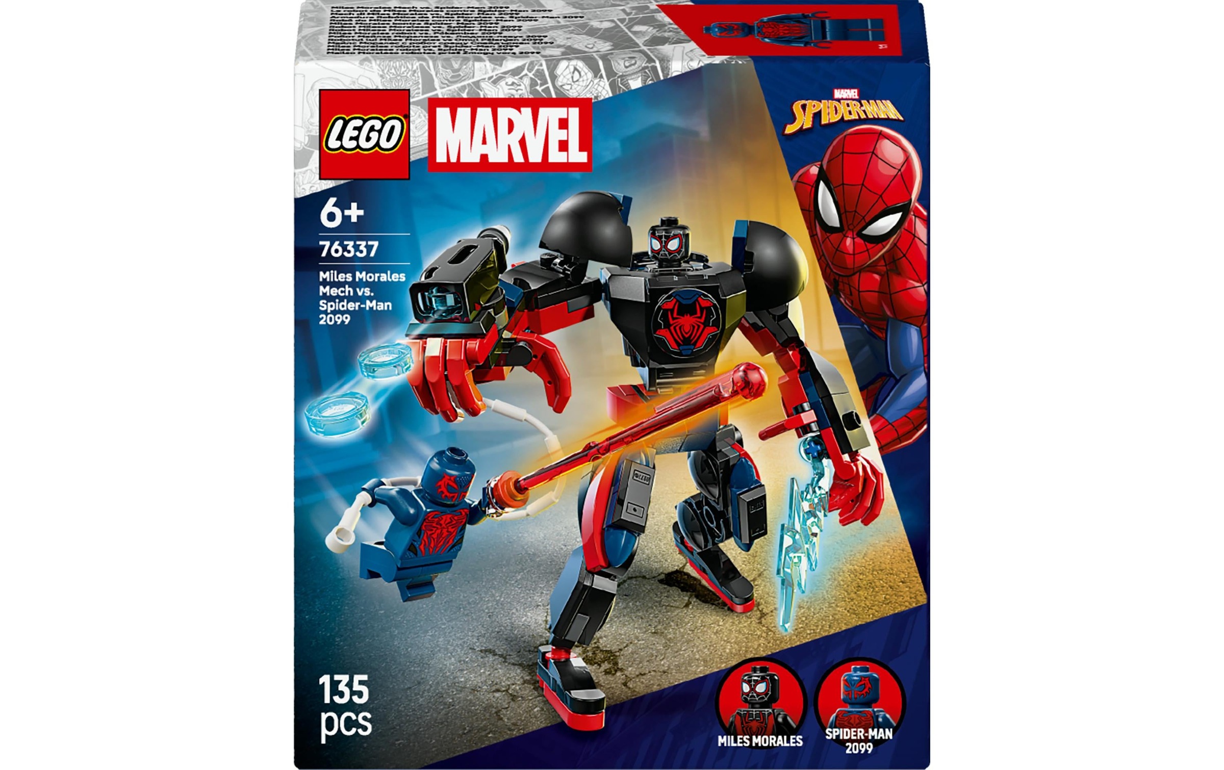 Image of Konstruktionsspielsteine "Marvel Miles Morales Mech vs. Spider-Man 2099 76337" Kategorie: Fantasy-Welt