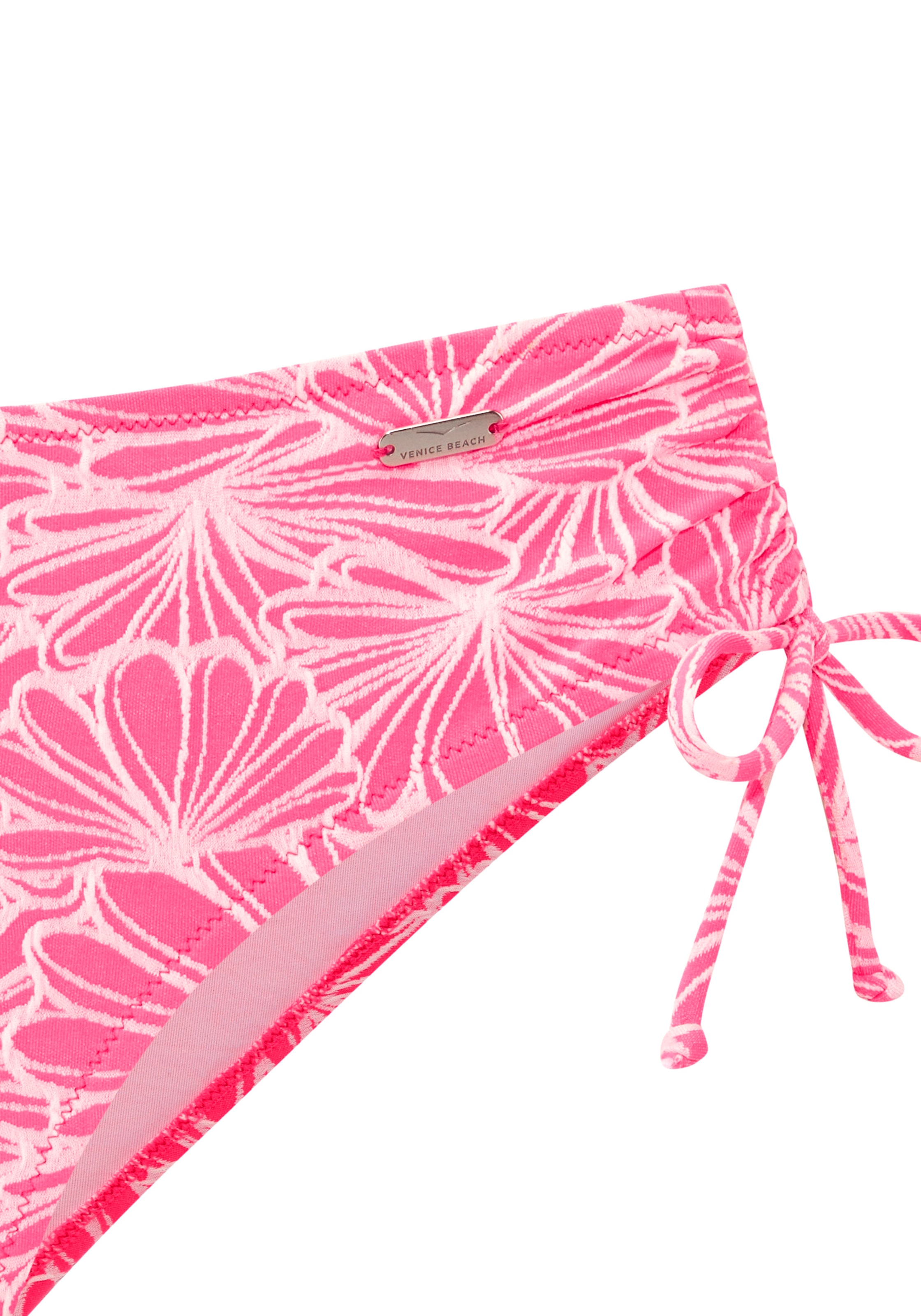 Venice Beach Pantalon de bikini »Peony« coupe plus haute et tissu structuré à la mode
