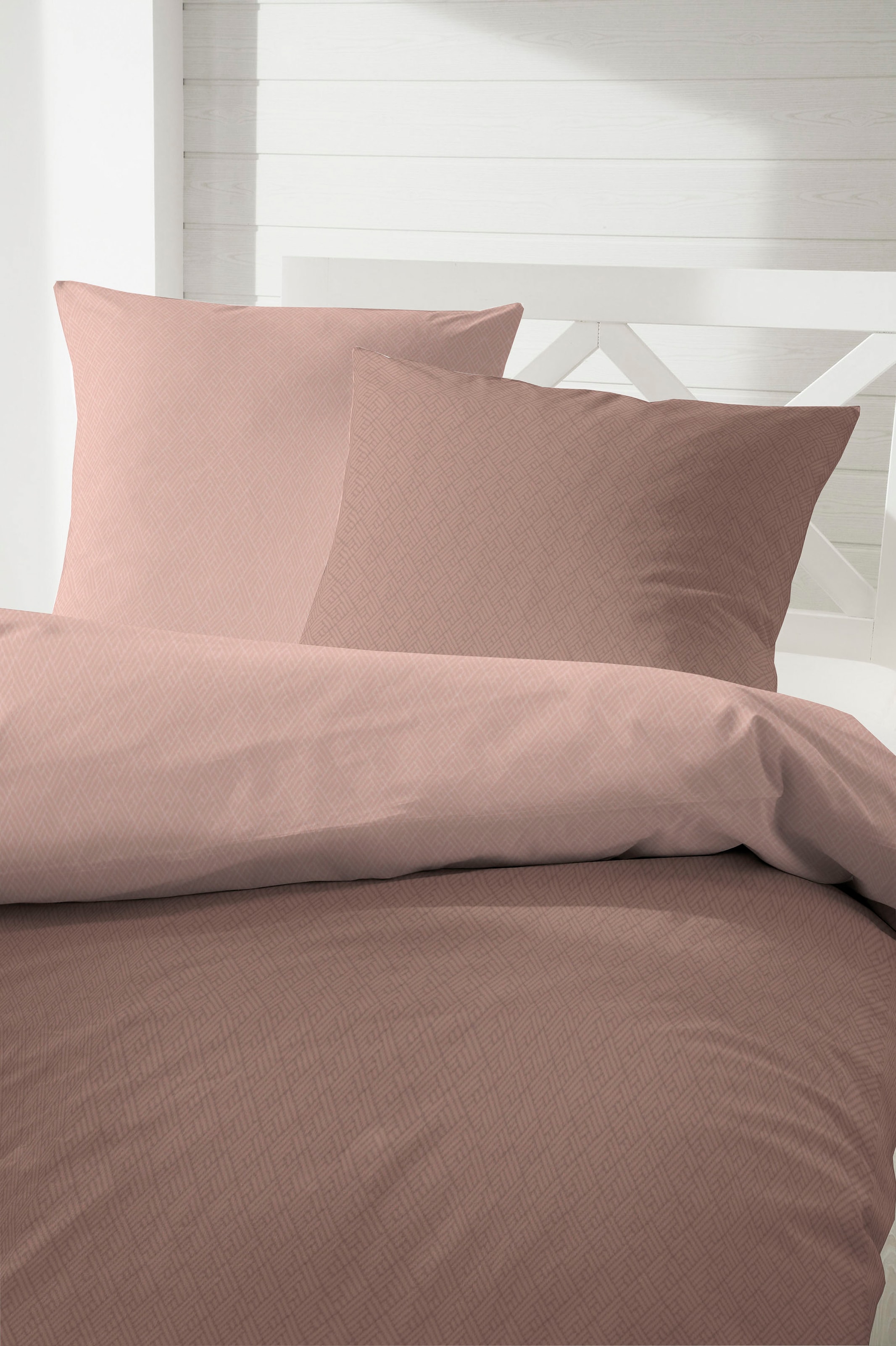 Primera Linge de lit réversible »Kate« 2 cuis tlg. mit Two-Tone-Optik, feines Grafik-Muster, ab Grösse 135x200 cm