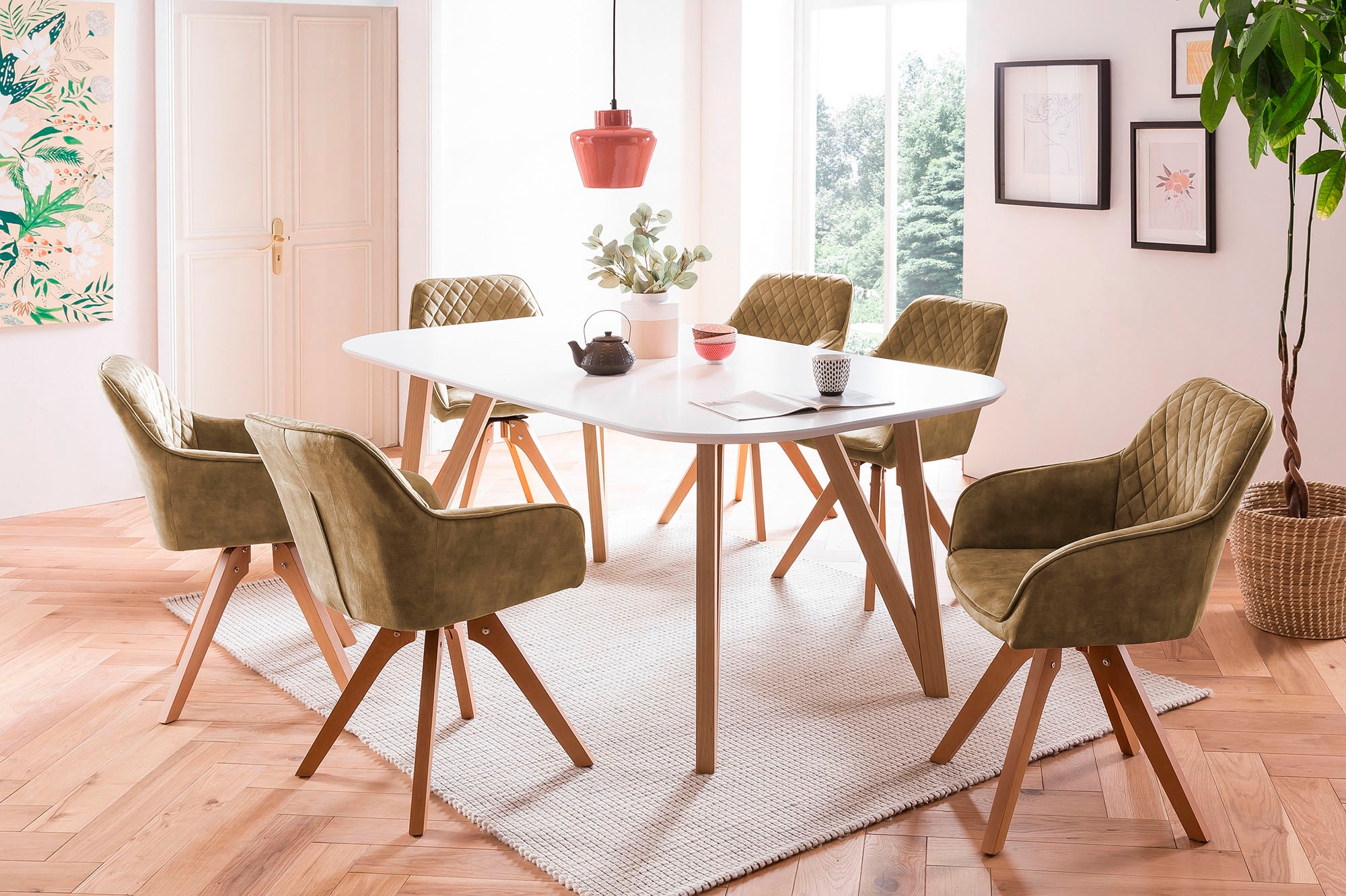 SalesFever Armlehnstuhl "Växjö - Esszimmerstuhl Komfort und Stil" () 1 Stk.Sitzkomfort neu definiert: 180 Drehplatte inklusive