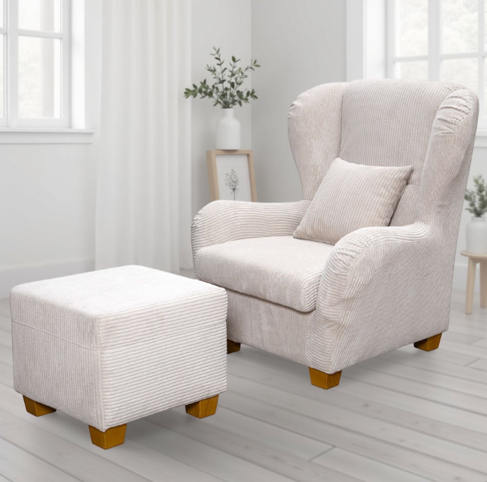 Home affaire »Oliver« Ohrensess,mit Hocker,Zierkissen,Klassische Form