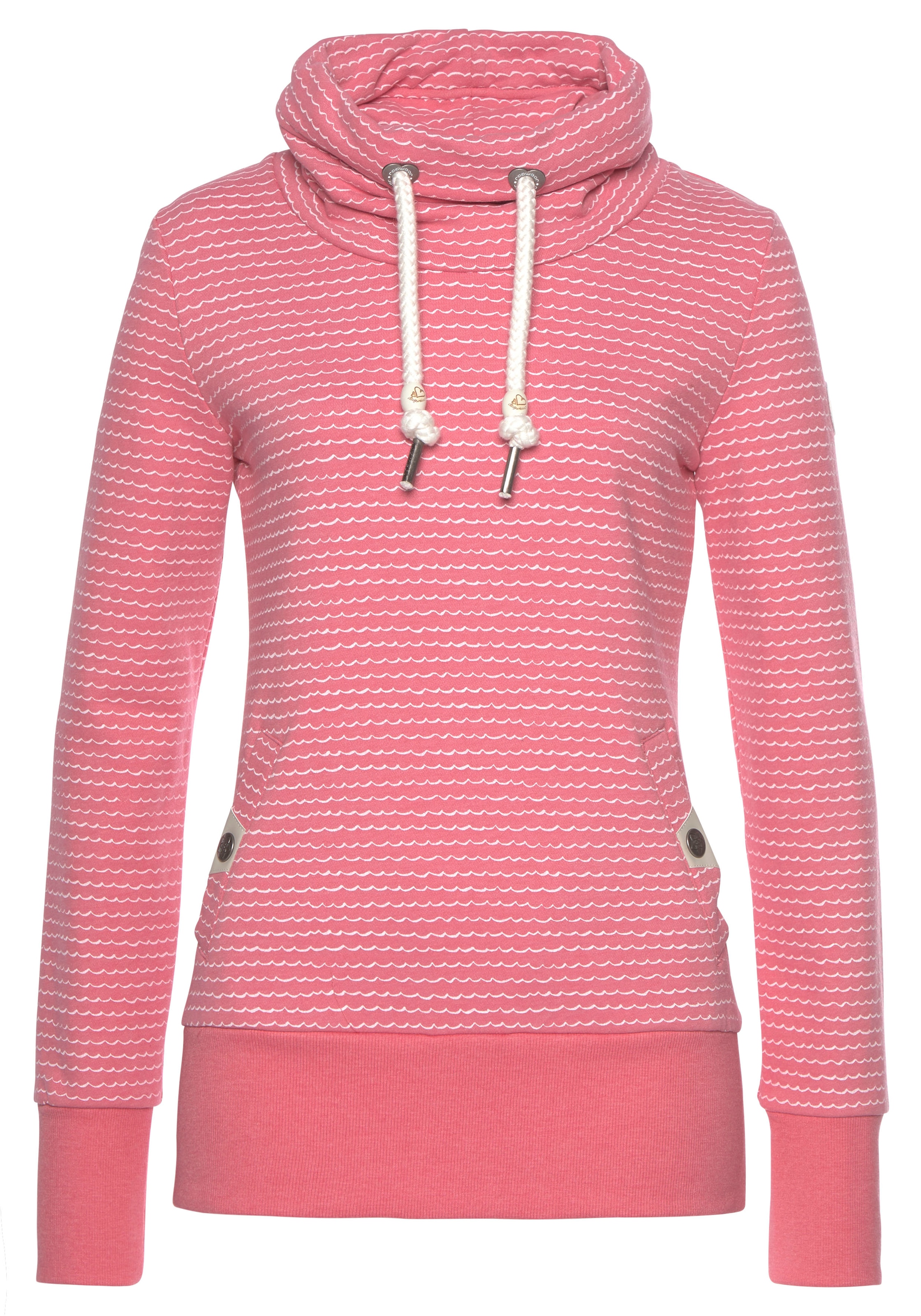 Image of Ragwear Sweatshirt »RYLIE«, mit maritimen Wellen-Allover-Druck in Streifenoptik bei Ackermann Versand Schweiz