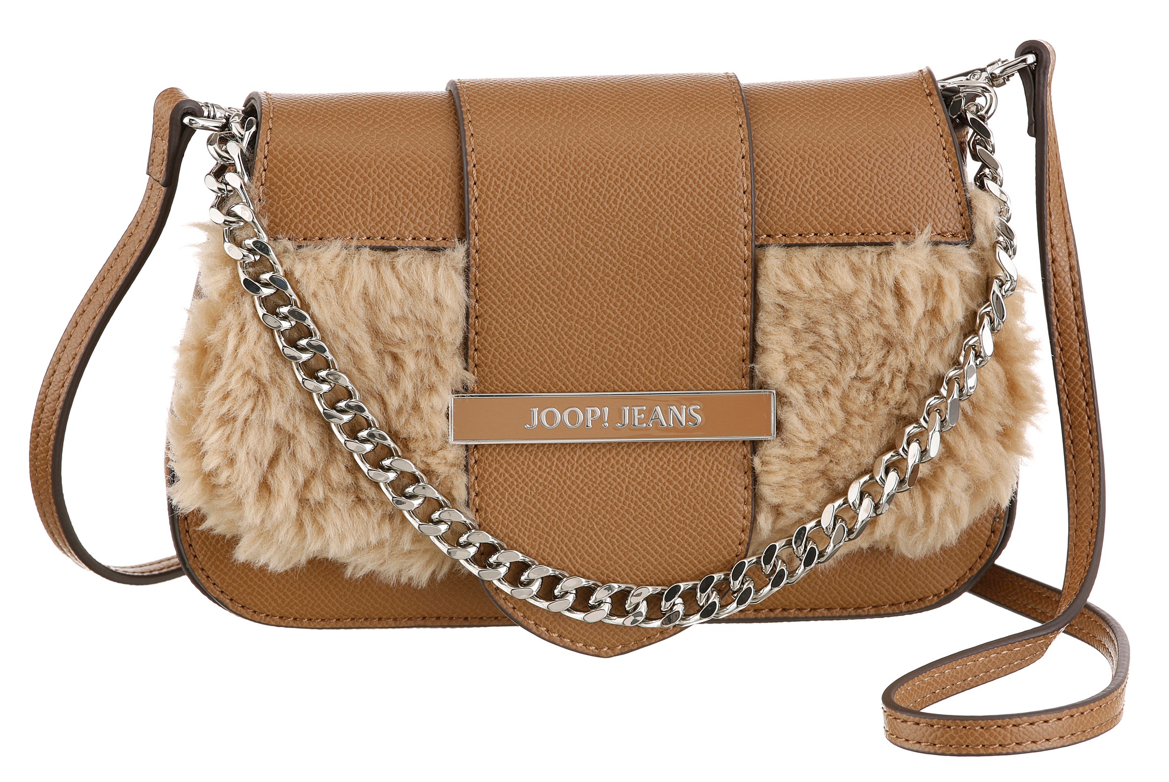 Image of Joop Jeans Umhängetasche »domenica wool paolina shoulderbag xshf«, mit modischen Ketten Details bei Ackermann Versand Schweiz
