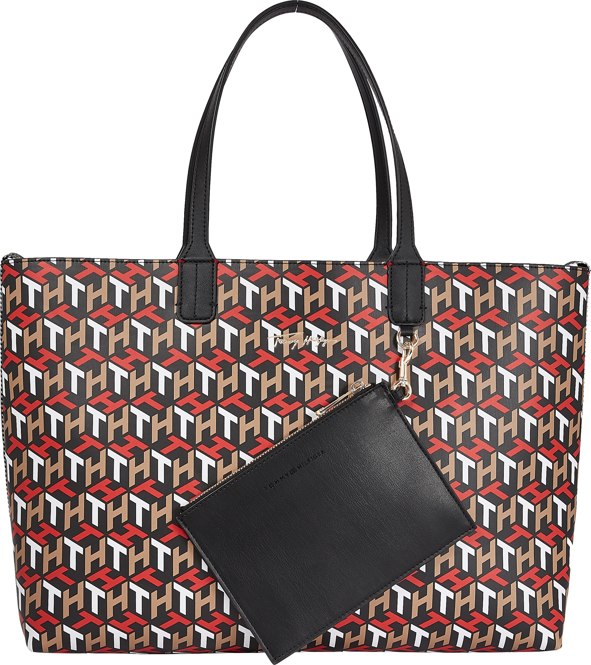 Image of Tommy Hilfiger Shopper »ICONIC TOMMY TOTE CORP MONO«, mit kleiner abnehmbarer Tasche bei Ackermann Versand Schweiz