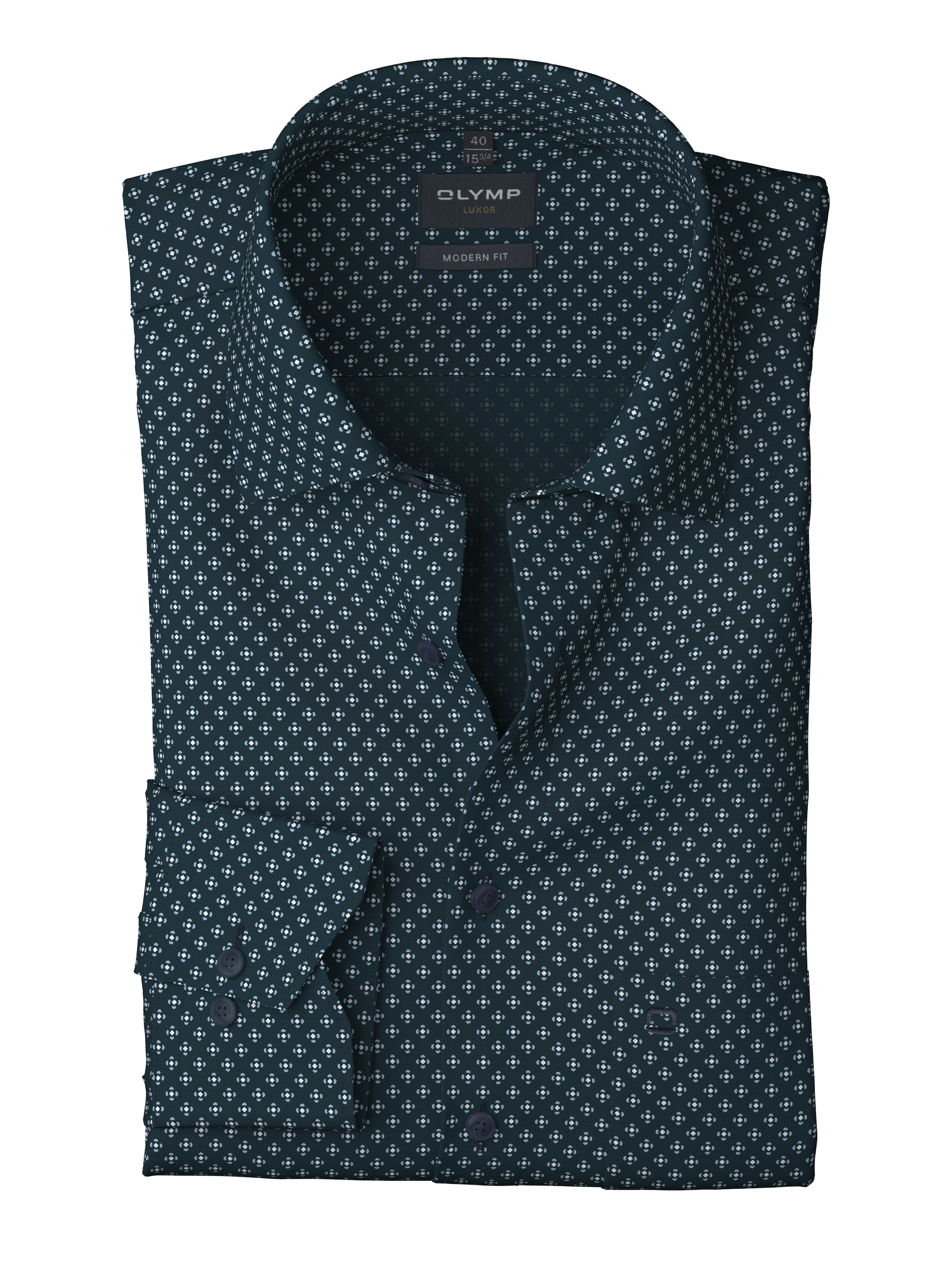 OLYMP Chemise à manches longues »Luxor modern fit« modern fit, gemustert, Businesshemd, New Kentkragen, Extra langer Arm