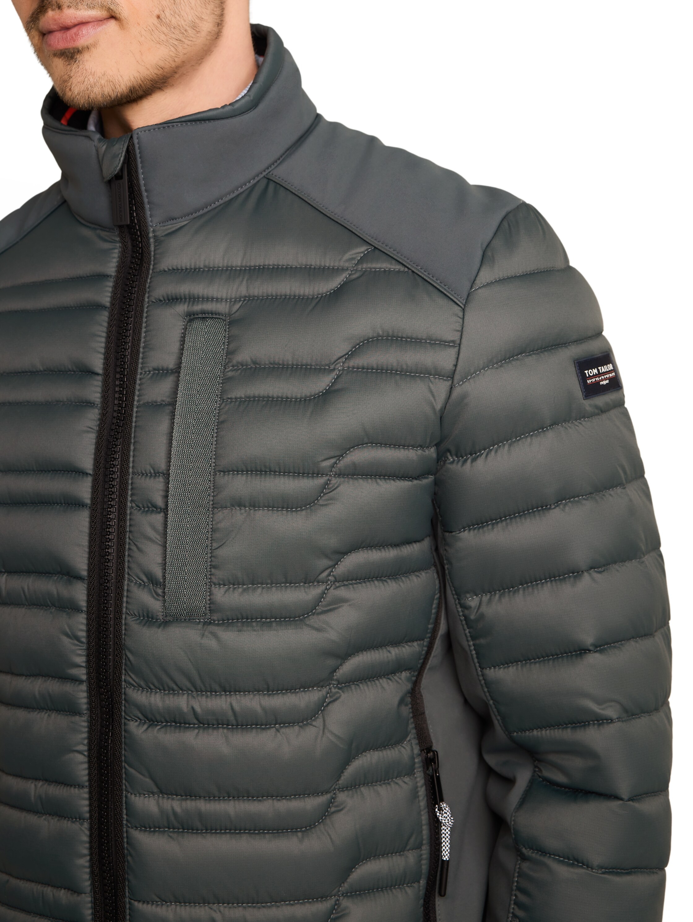 TOM TAILOR Steppjacke ohne Kapuze mit Stehkragen und Reissverschluss