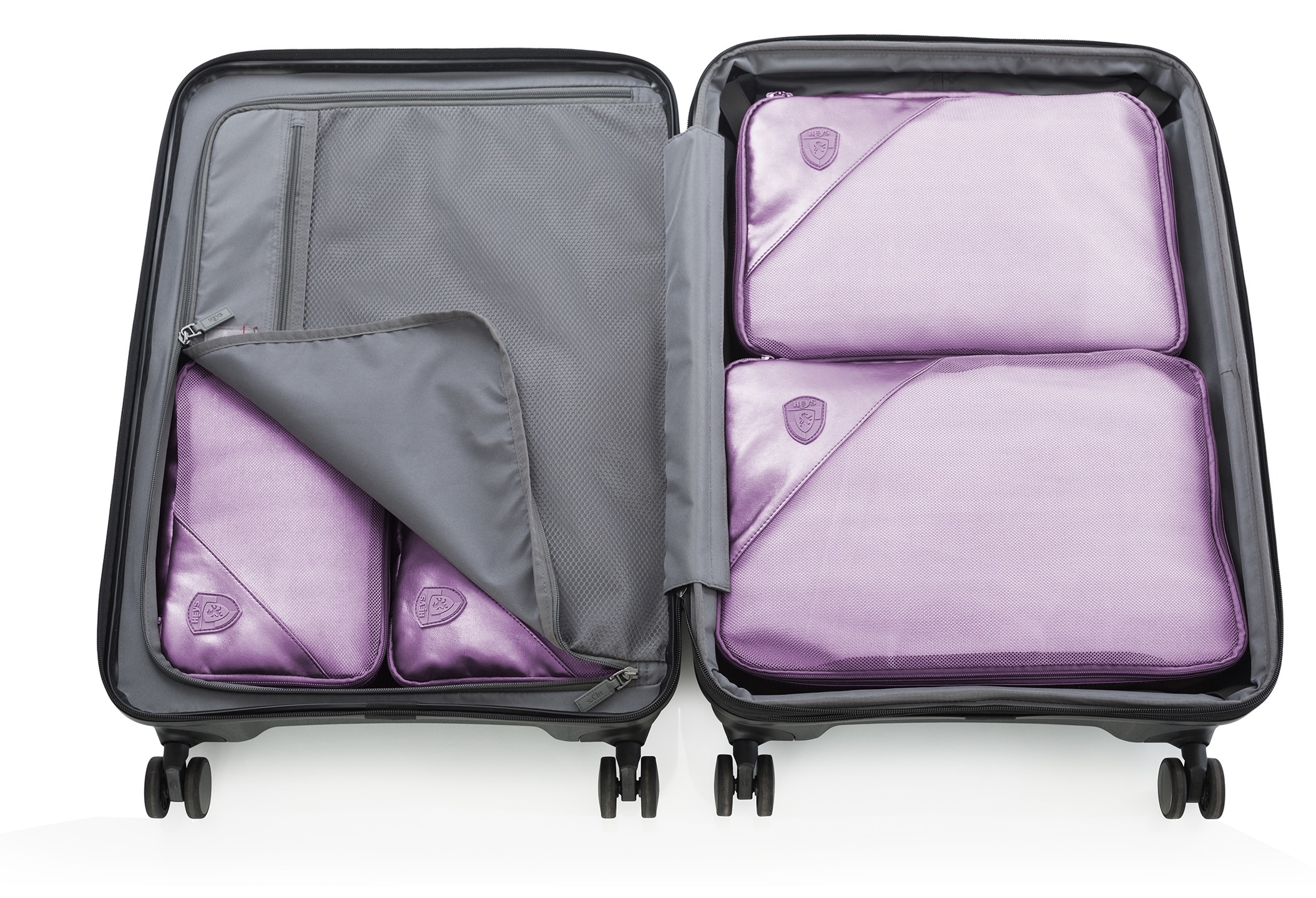 Heys Kofferorganizer »Metallic Packing Cube«, (Set, 5 tlg., Packtaschenset), Heys x Joachim Llambi Gepäckwürfel Packwürfel Kleidertasche