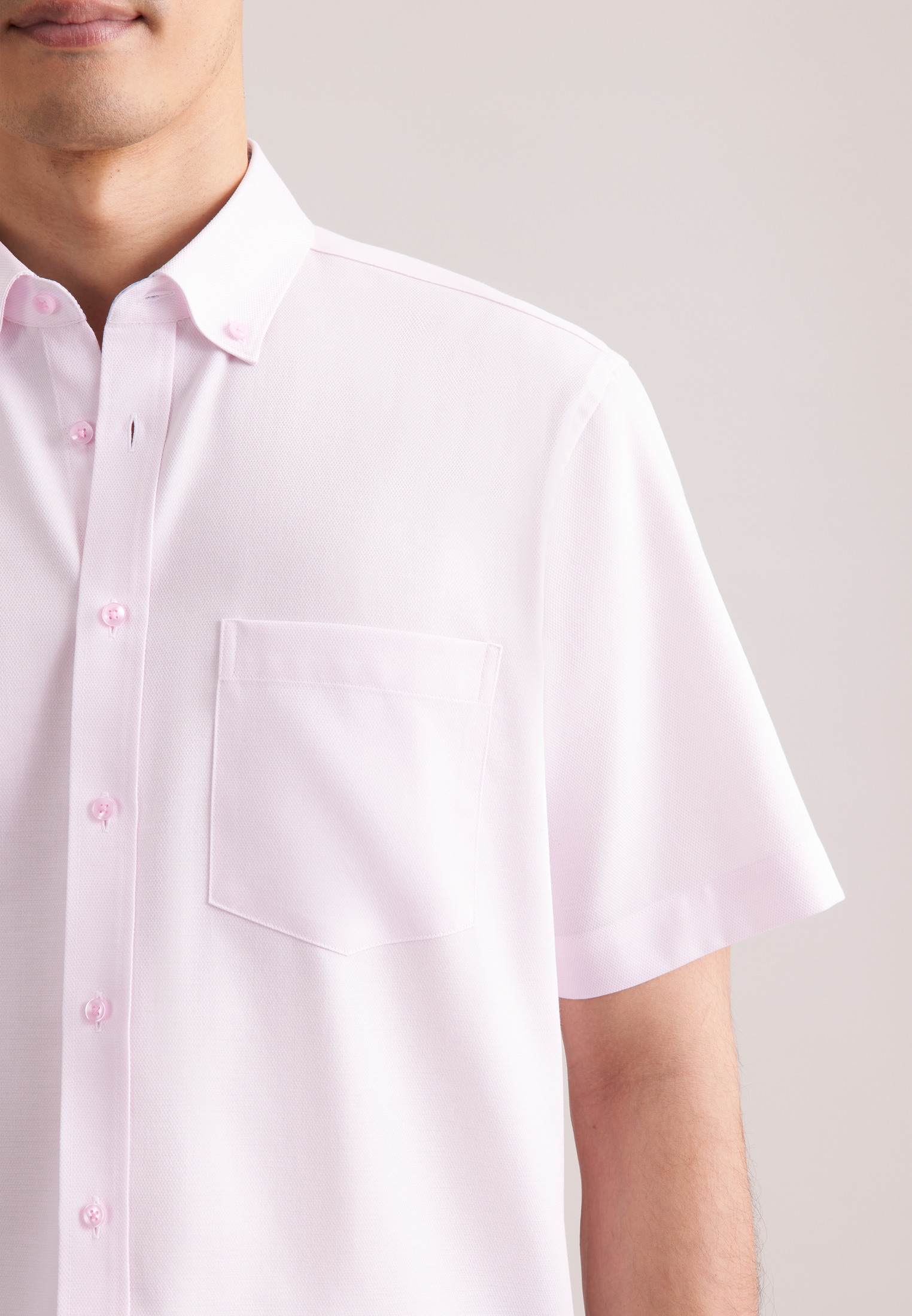 seidensticker Chemise d'affaires »Schwarze Rose« Regular 1/2 Button-Down-Kragen Struktur