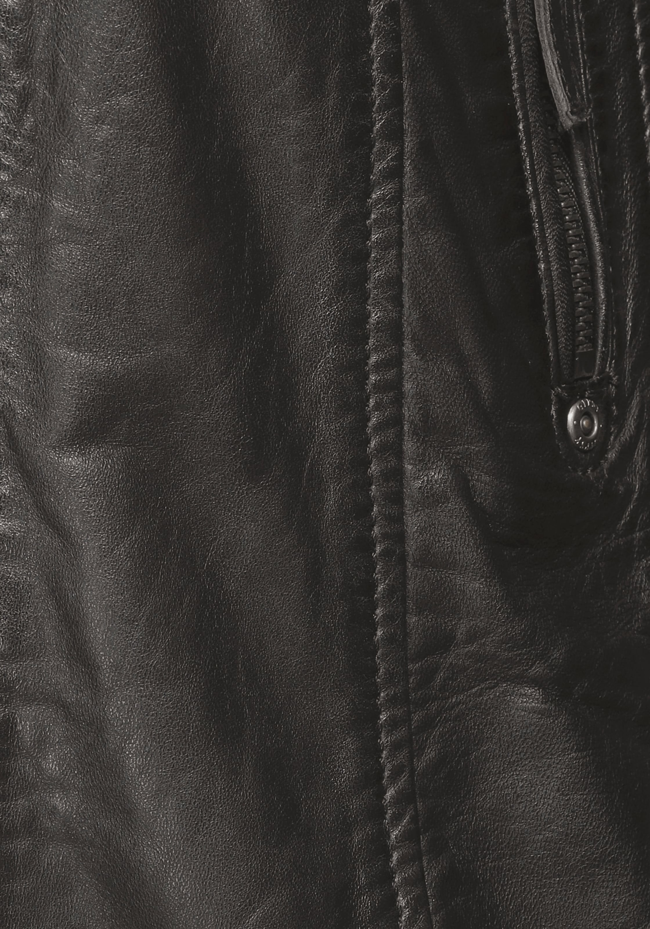 Mauritius Manteau en cuir »Bente« Veste en cuir 2-en-1 avec insert à capuche amovible en jersey