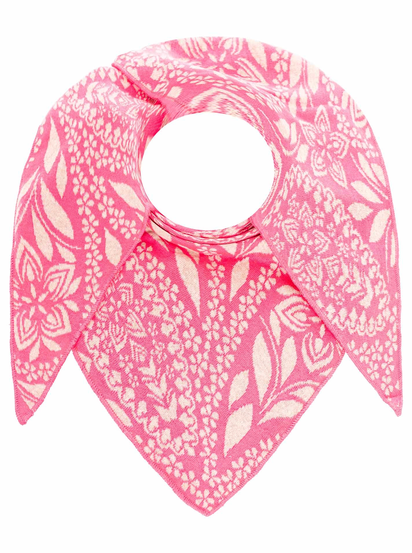 Zwillingsherz Foulard triangulaire »"Paisley Blätter"« Motif floral, superbe accessoire, polyvalent