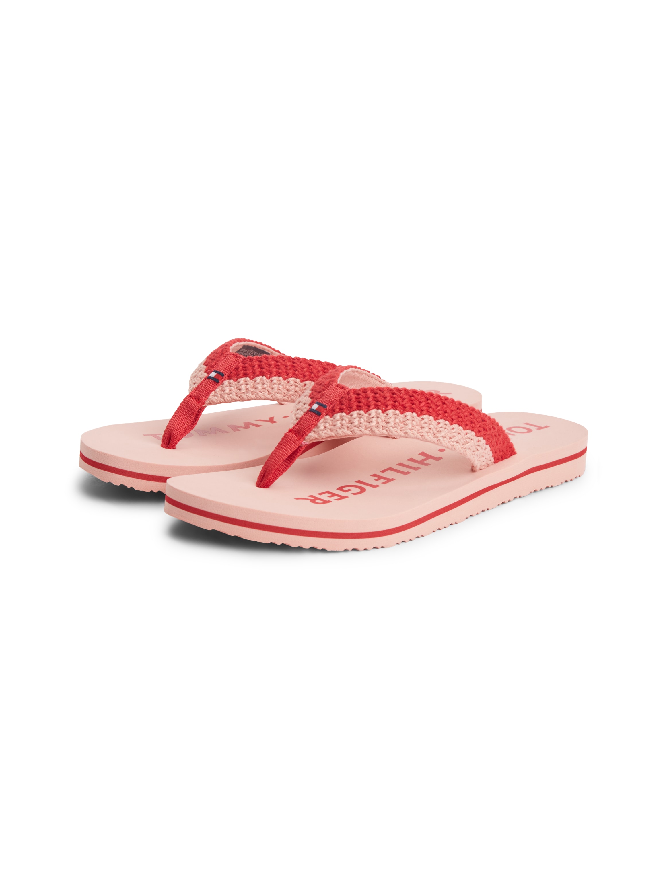 Image of Tommy Hilfiger Zehentrenner "TH CROCHET SUMMER SANDAL" Dianette, Strandschuh in sommerlicher Häkeloptik
