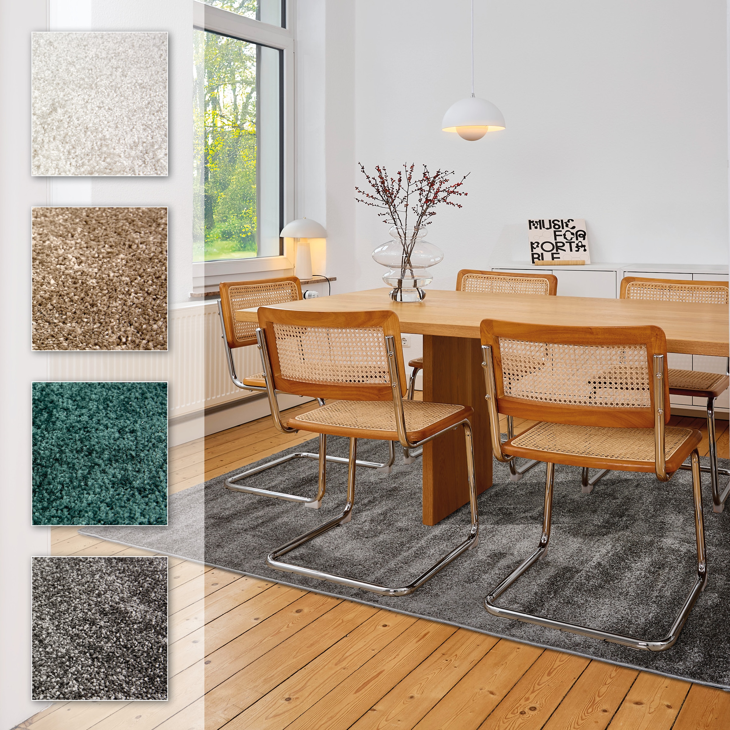 Image of ASTRA Teppich "Sam 250" rechteckig 8 mm Höhe weicher Kurzflor, Wohnzimmer, Schlafzimmer