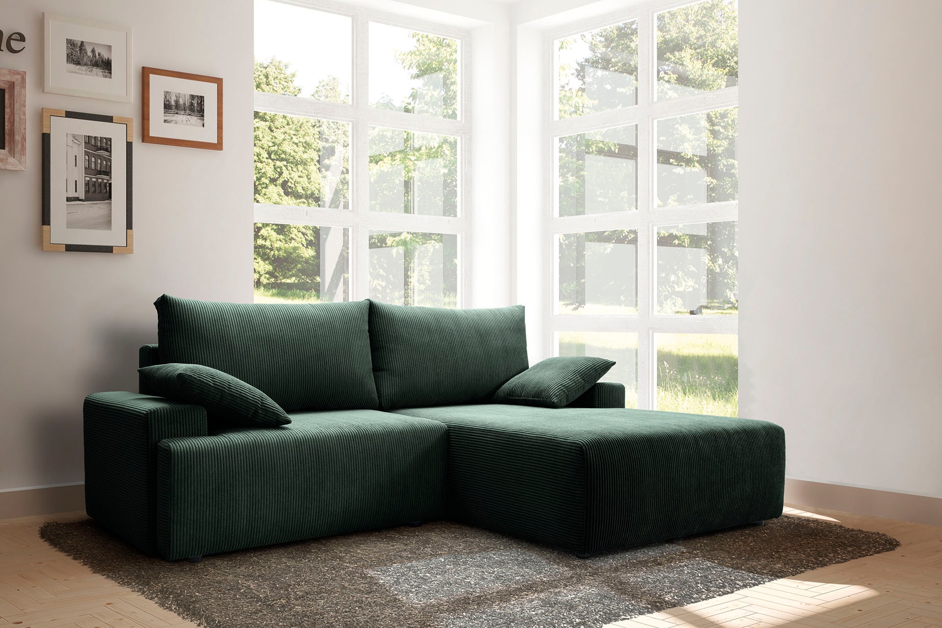 Bettkasten exxpo »Orinoko«, und verschiedenen jetzt kaufen fashion - inklusive Ecksofa Bettfunktion Cord-Farben sofa in