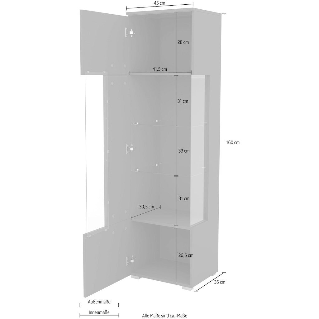 INOSIGN Vitrine »India«, Höhe 160 cm