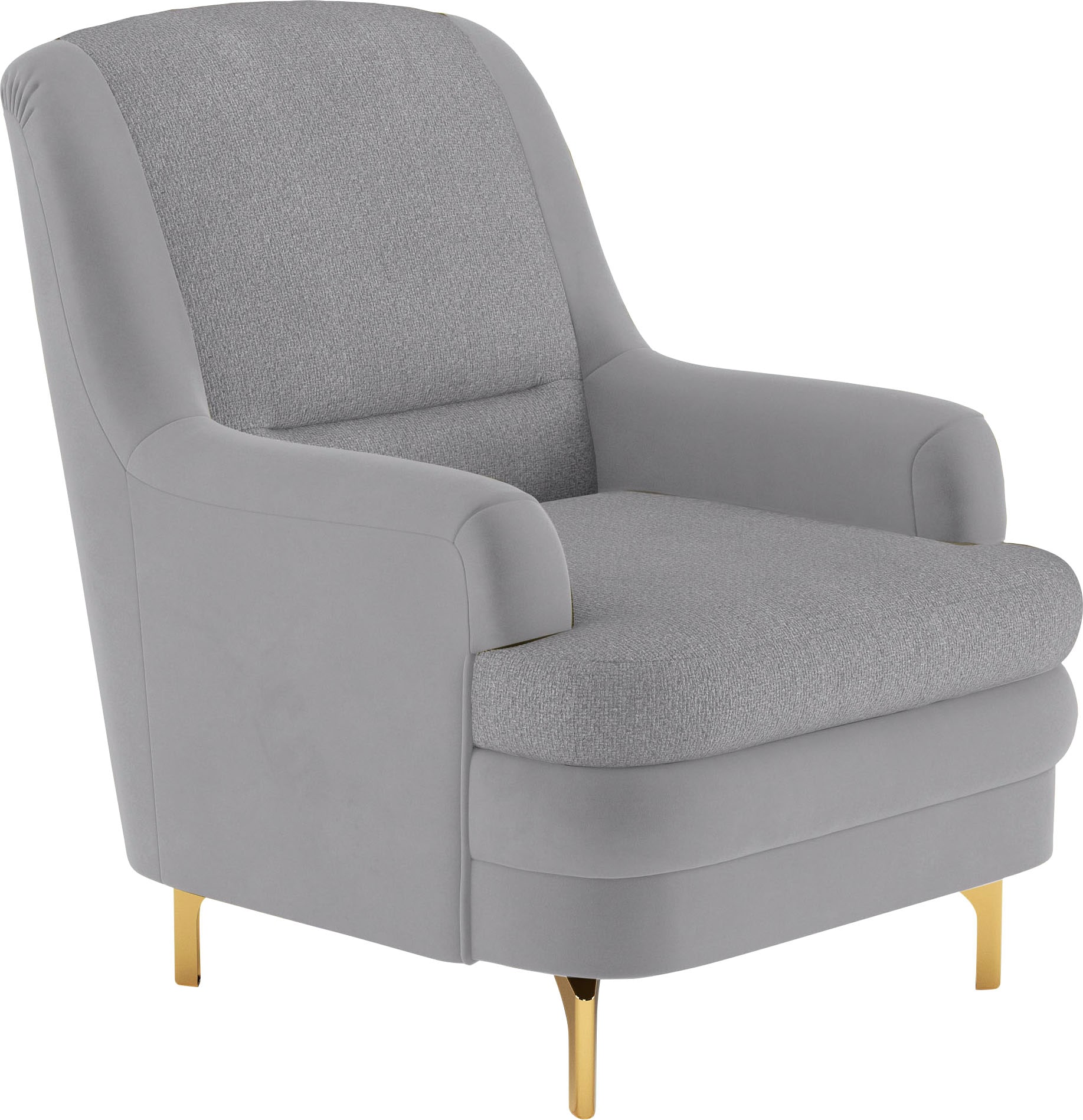 sit&more Sessel »Orient«, inkl. 1 Zierkissen mit Strass-Stein, goldfarbenfabene Metallfüsse