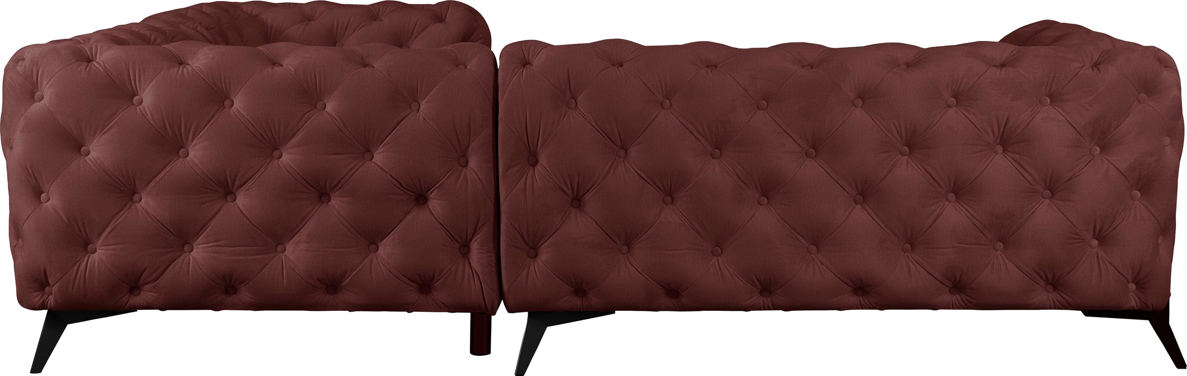 Home affaire Chesterfield-Sofa »Amaury L-Form« Chesterfield-Optik,  Breite/Tiefe je 262 cm, Fussfarbe wählbar