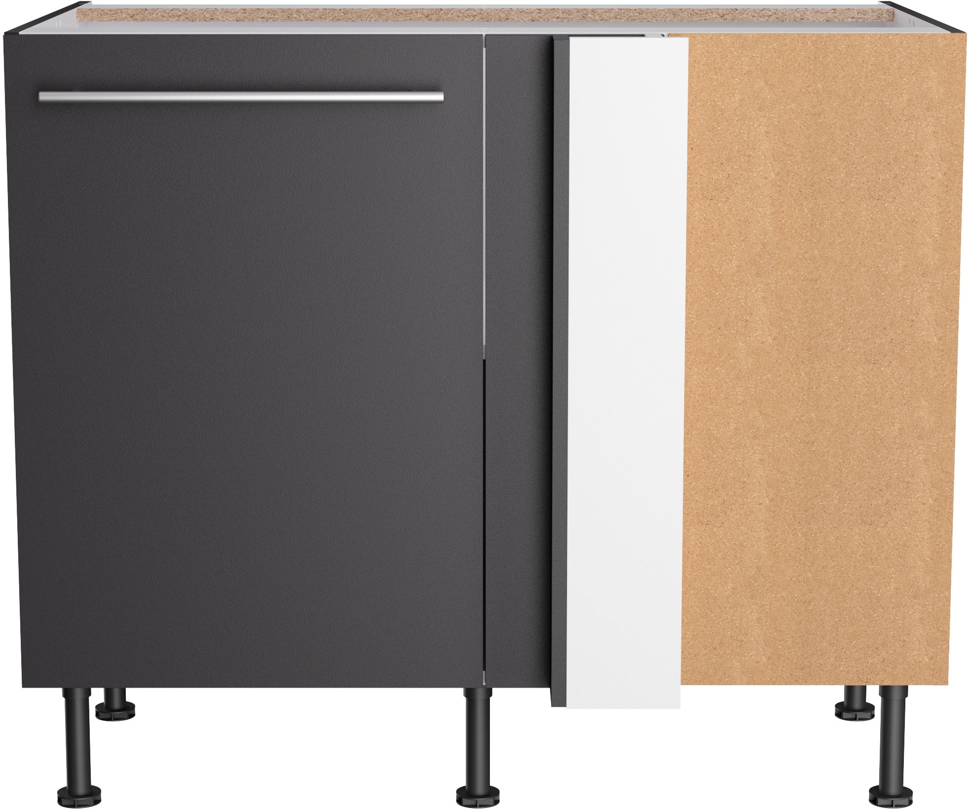 KOCHSTATION Meuble bas d'angle »KS-Bern2« Breite 100 x 65 cm, Lösung für Geschirrspüler, 1 Tür, 1 Einlegeboden