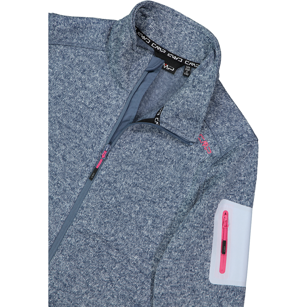 CMP Veste en laine polaire »KNITTED MELANGE FLEECE WOMAN JACKET« Wärmeisolierend & Schnell trocknend & Atmungsaktiv, Übergangsjacke