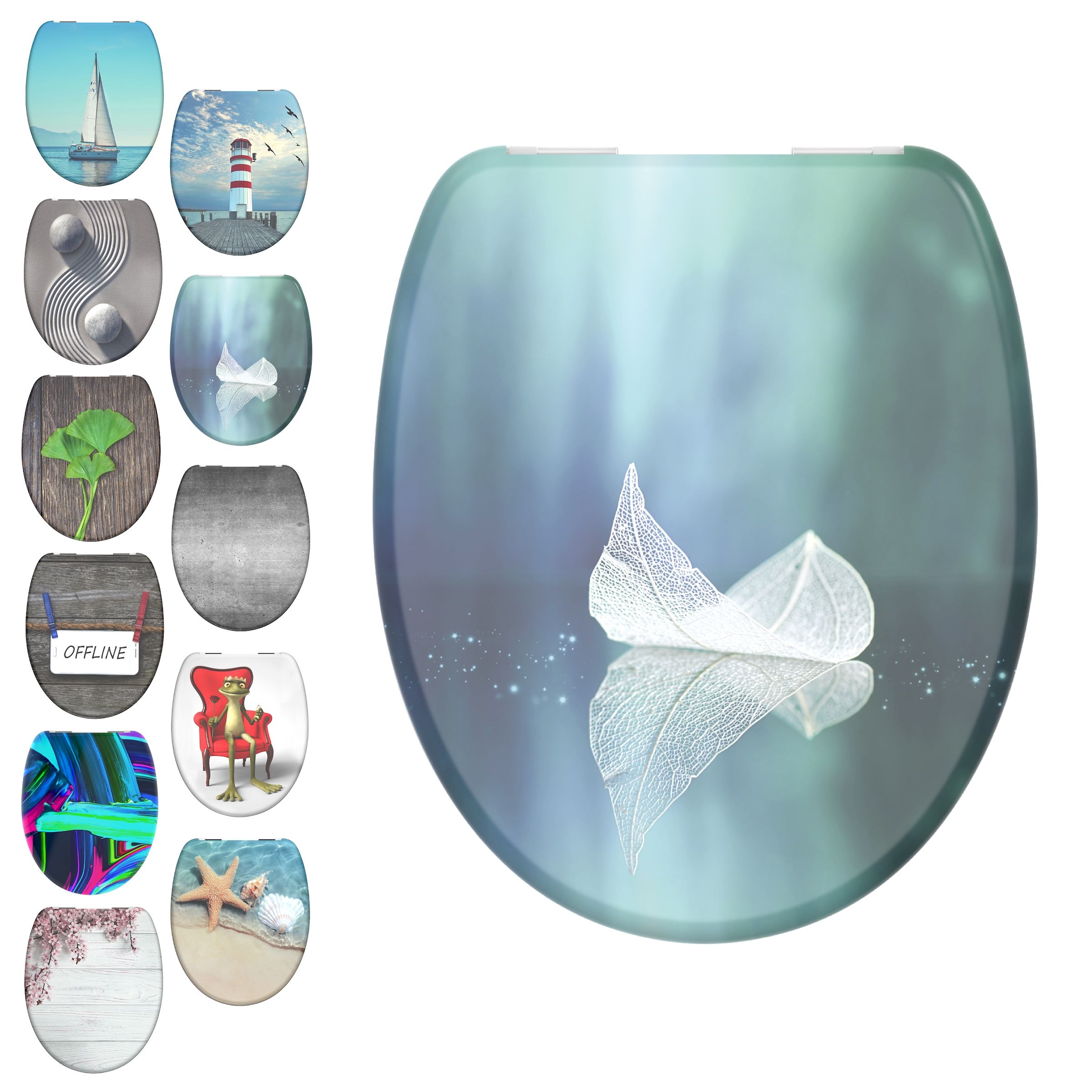 Schütte Siège de WC »Segeln« bruchsicher und kratzfest, Absenkautomatik, Standardmass