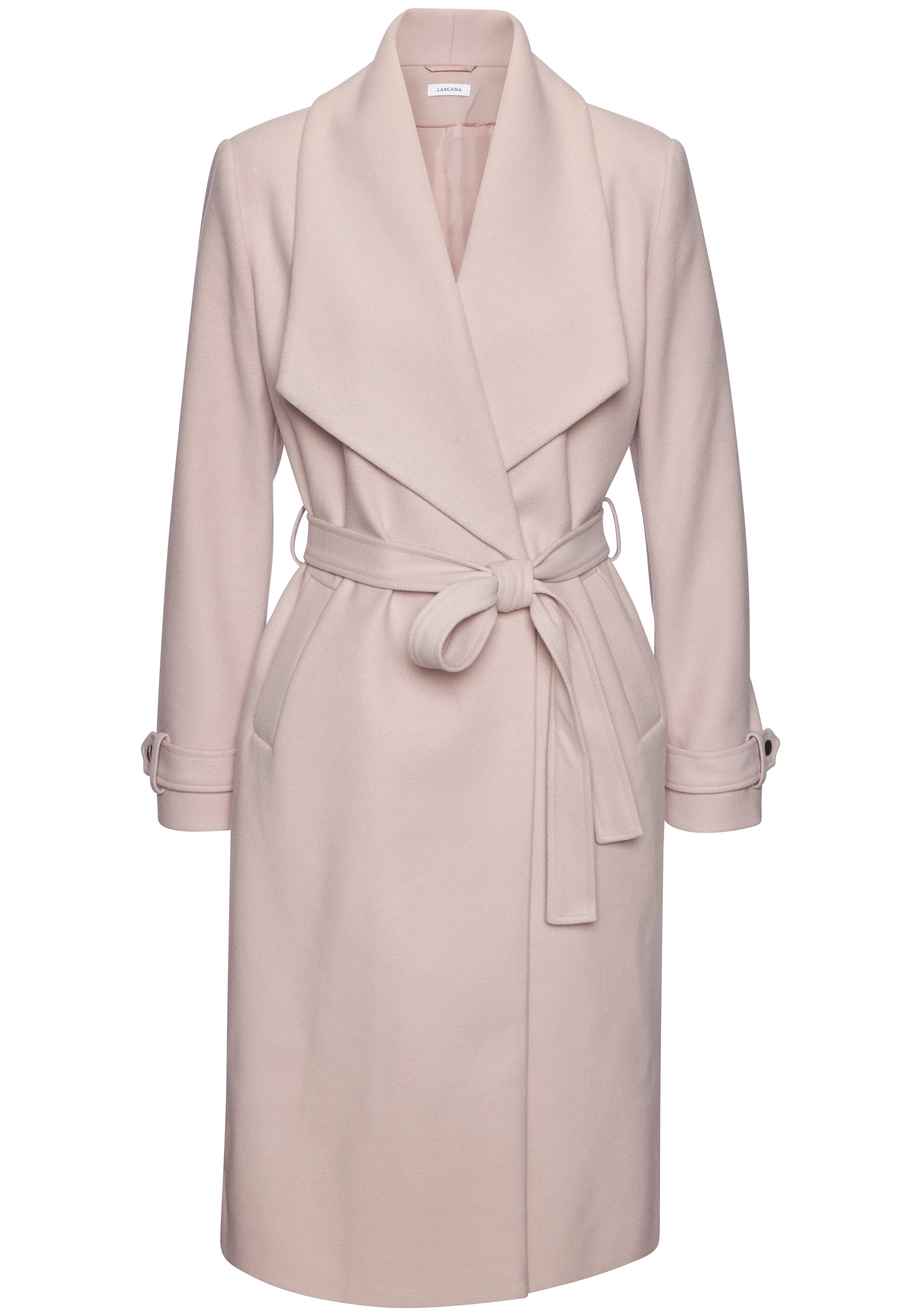 LASCANA Manteau long mit Bindegürtel und Taschen, eleganter Damenmantel