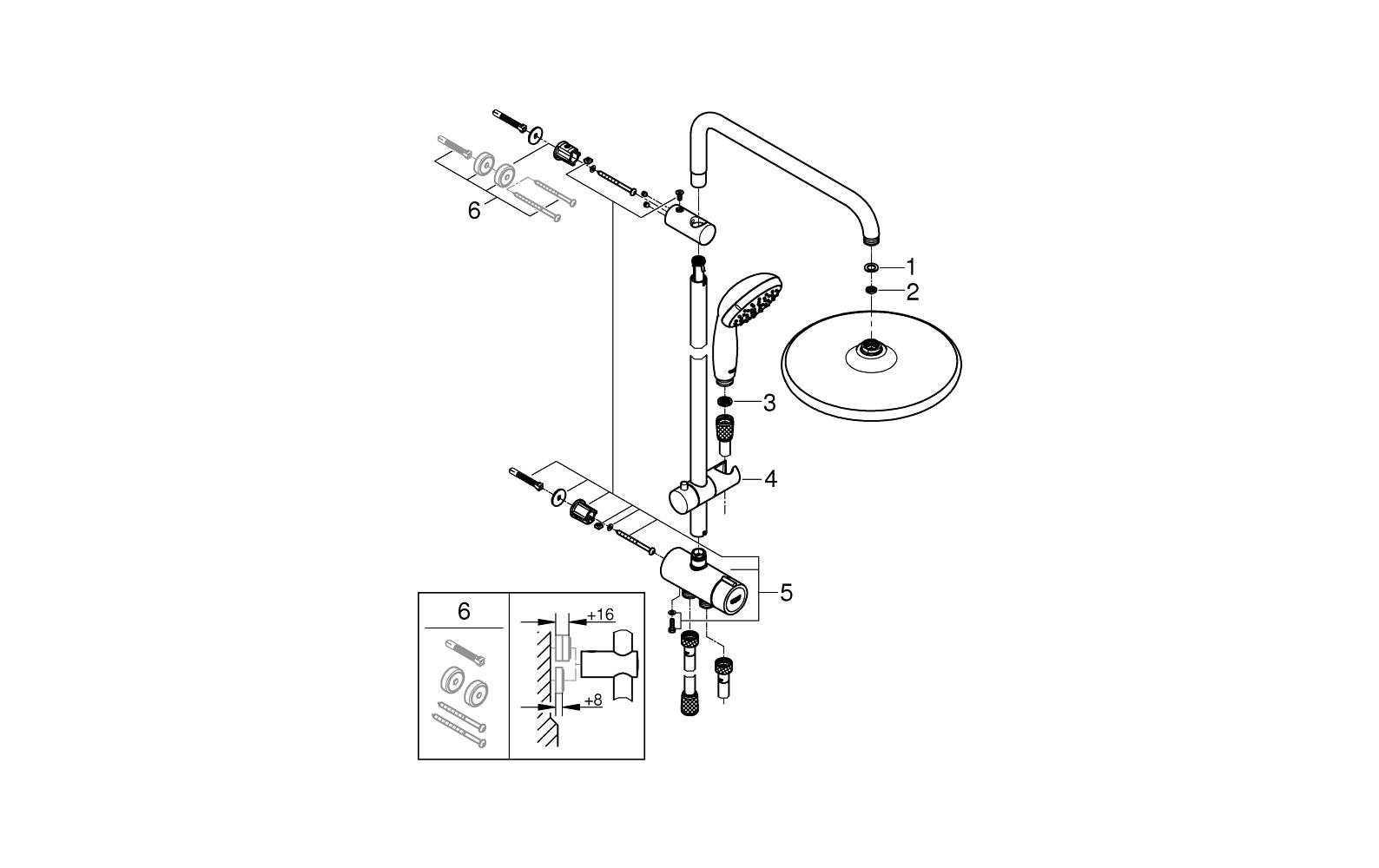 Grohe Duschsystem »Vitalio Start System 250«