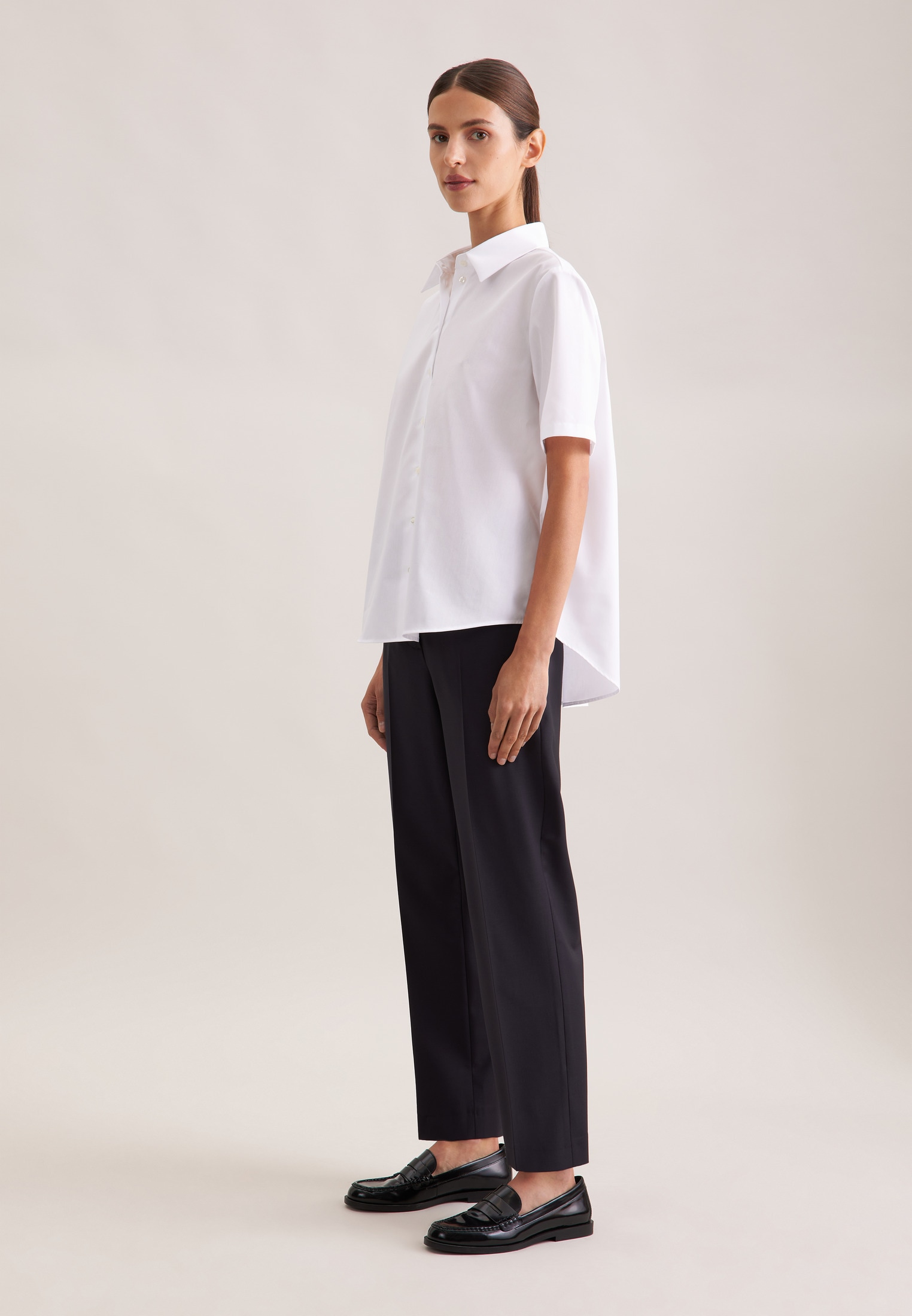 seidensticker Blouse chemise »Schwarze Rose« 1/2 Kragen Uni