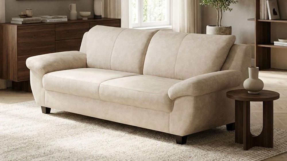 GOODproduct 3-places »Sillkeborg 207 cm, formschönes Sofa mit dunklen Füssen« revêtement Pet Friendly adapté aux animaux