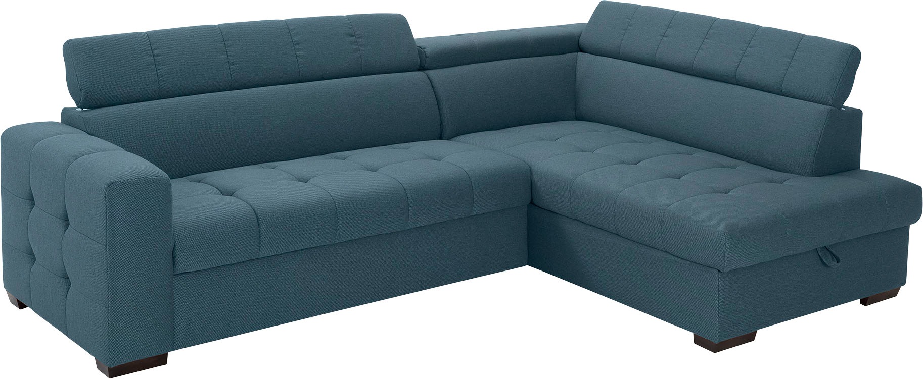 Image of exxpo - sofa fashion Ecksofa, Steppung im Sitzbereich, Wahlweise mit Bettfunktion und Bettkasten, inklusive 3 verstellbaren Kopfstützen bei Ackermann Versand Schweiz