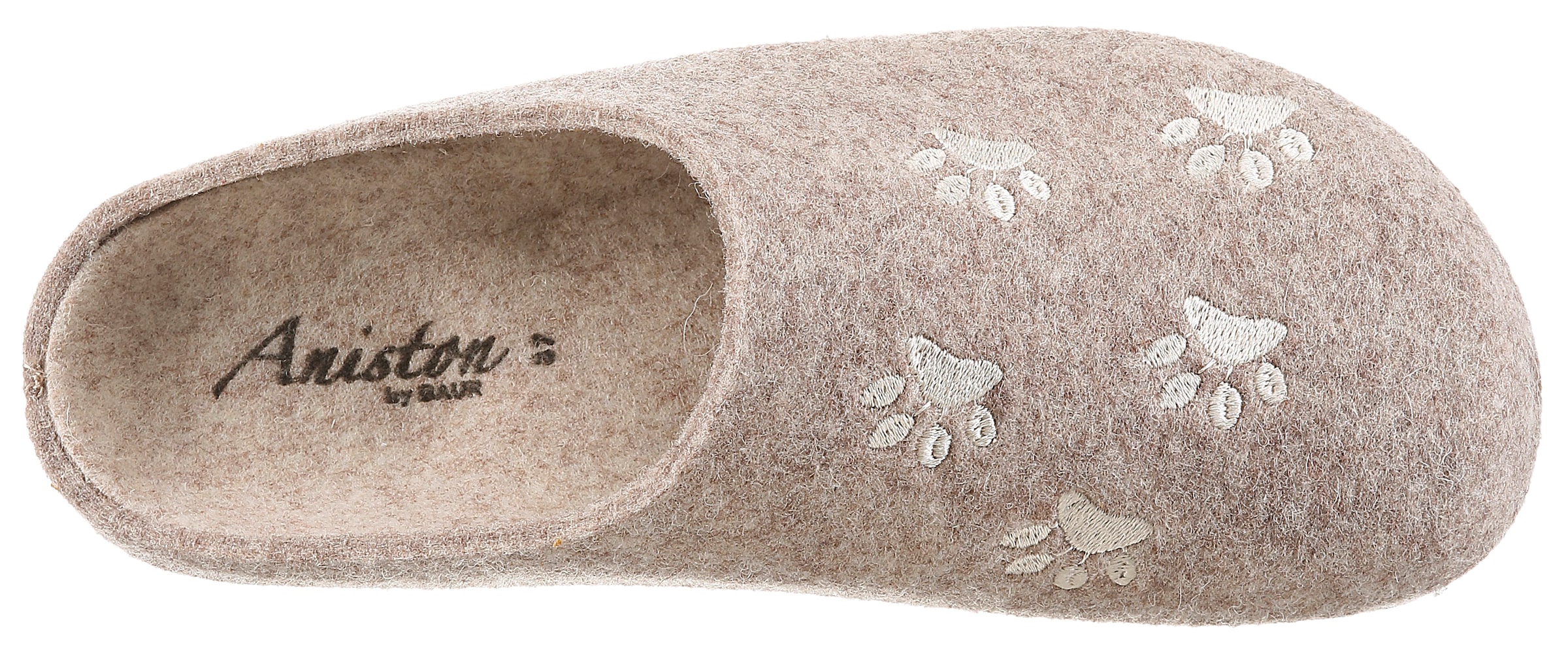 Aniston SHOES Sabot  Chausson, chausson d'intérieur, chaussure à enfiler avec broderie - NOUVELLE COLLECTION