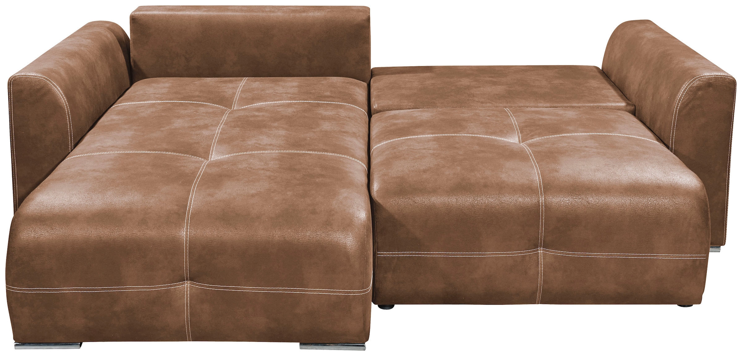 ED EXCITING DESIGN Ecksofa »Dolan L-Form«, mit Bettfunktion, Bettkasten & 2 Zierkissen