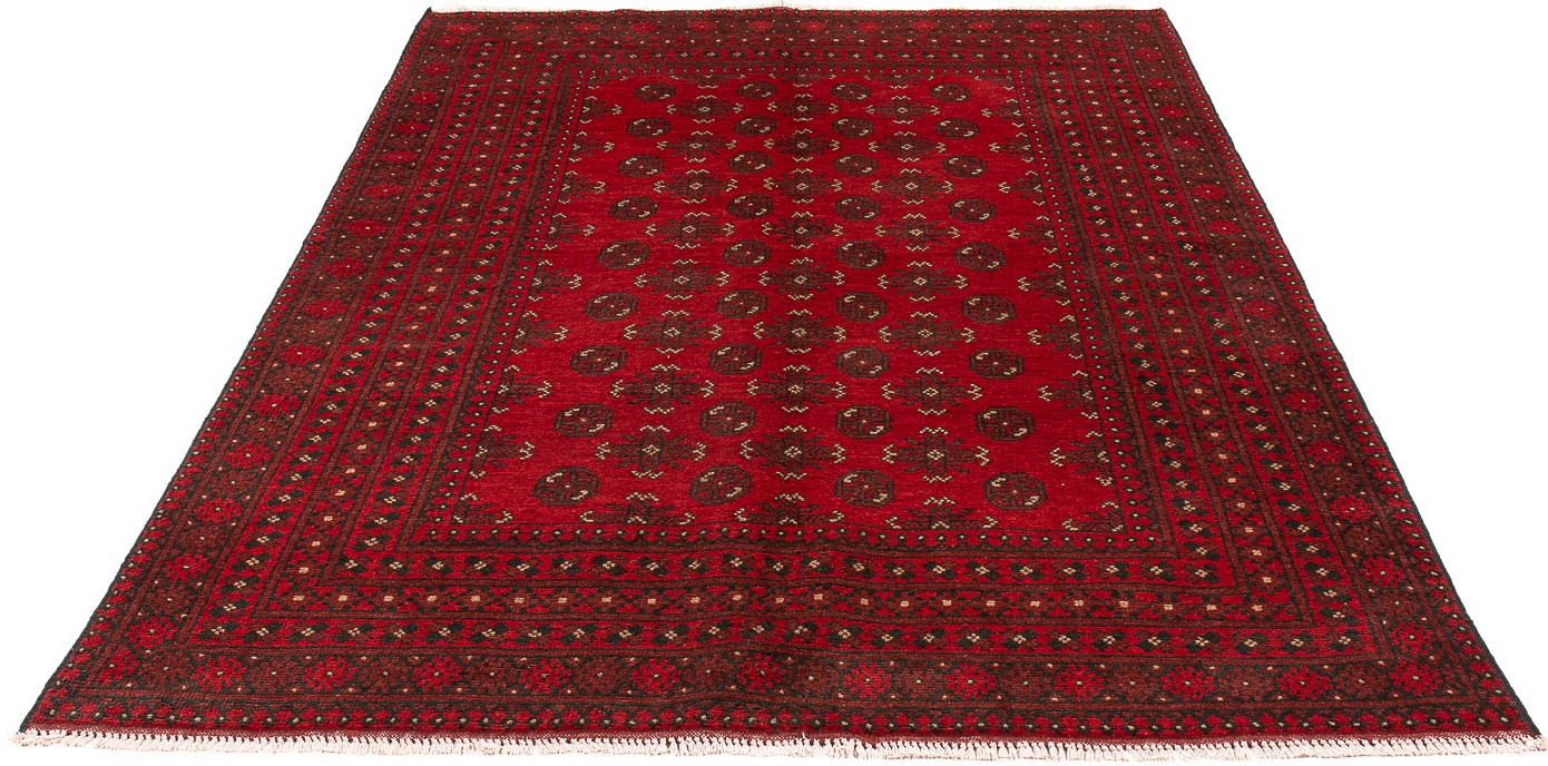 Image of morgenland Orientteppich »Afghan - Filpa - 233 x 155 cm - dunkelrot«, rechteckig, 10 mm Höhe, Wohnzimmer, Handgeknüpft, Einzelstück mit Zertifikat bei Ackermann Versand Schweiz