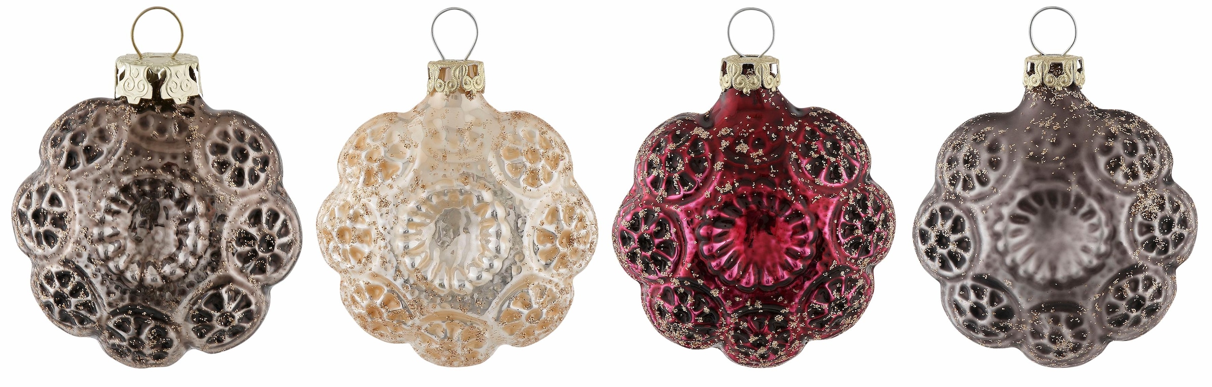 Christbaumschmuck "Marsala" (4-teilig)