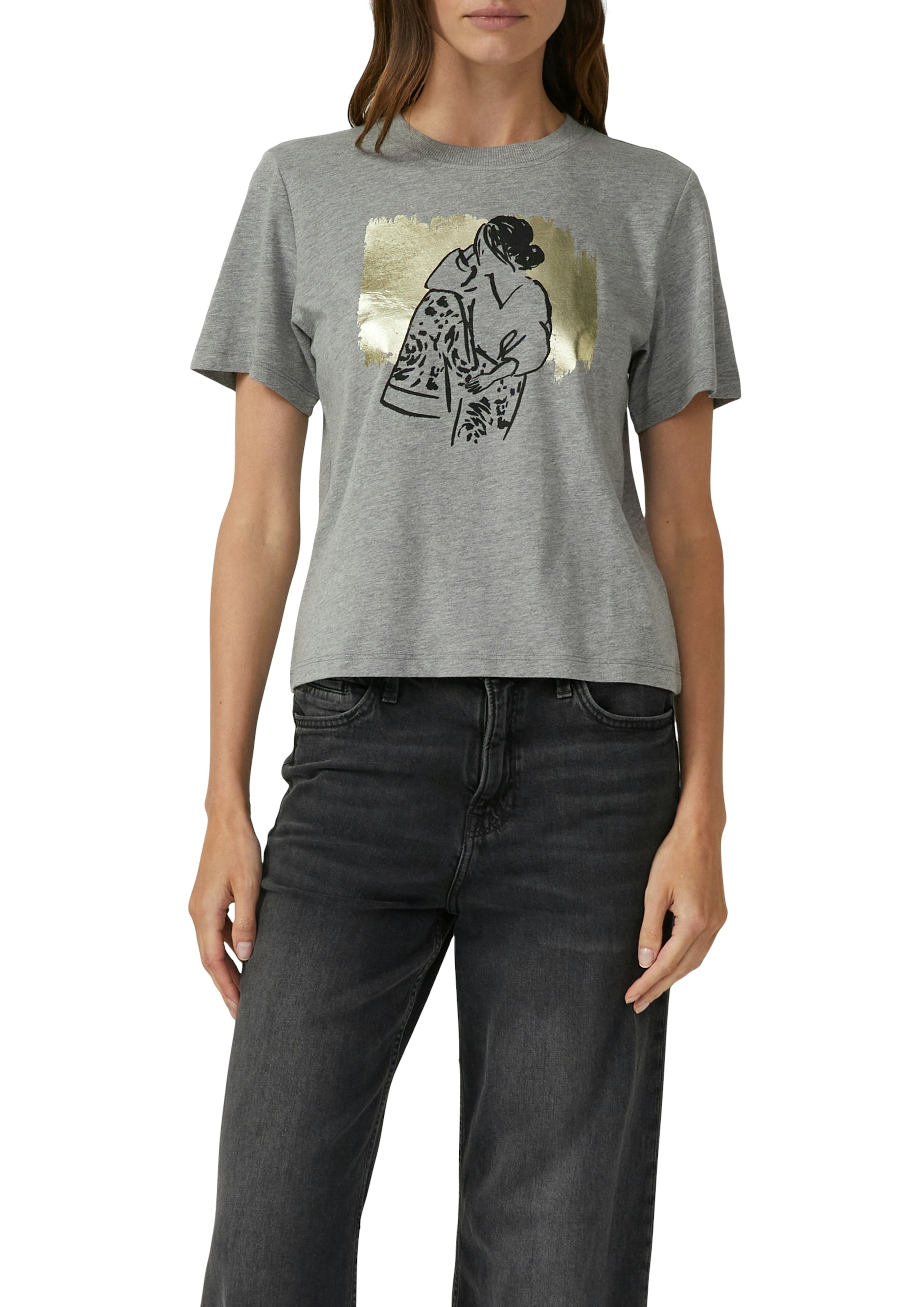 s.Oliver T-shirt avec imprimé coureur