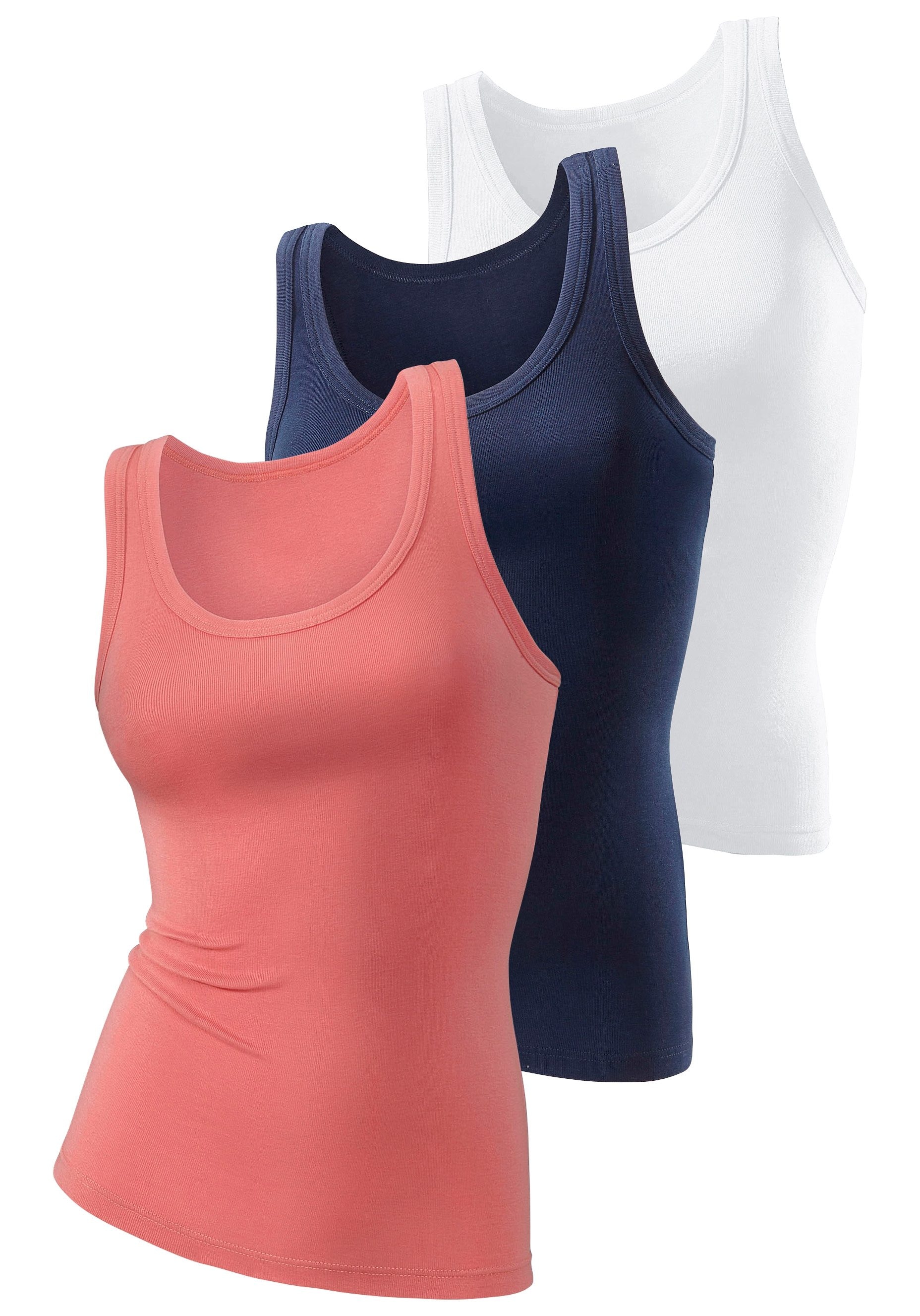 Image of H.I.S Tanktop 3er-Pack, aus weicher Rippqualität aus Baumwolle