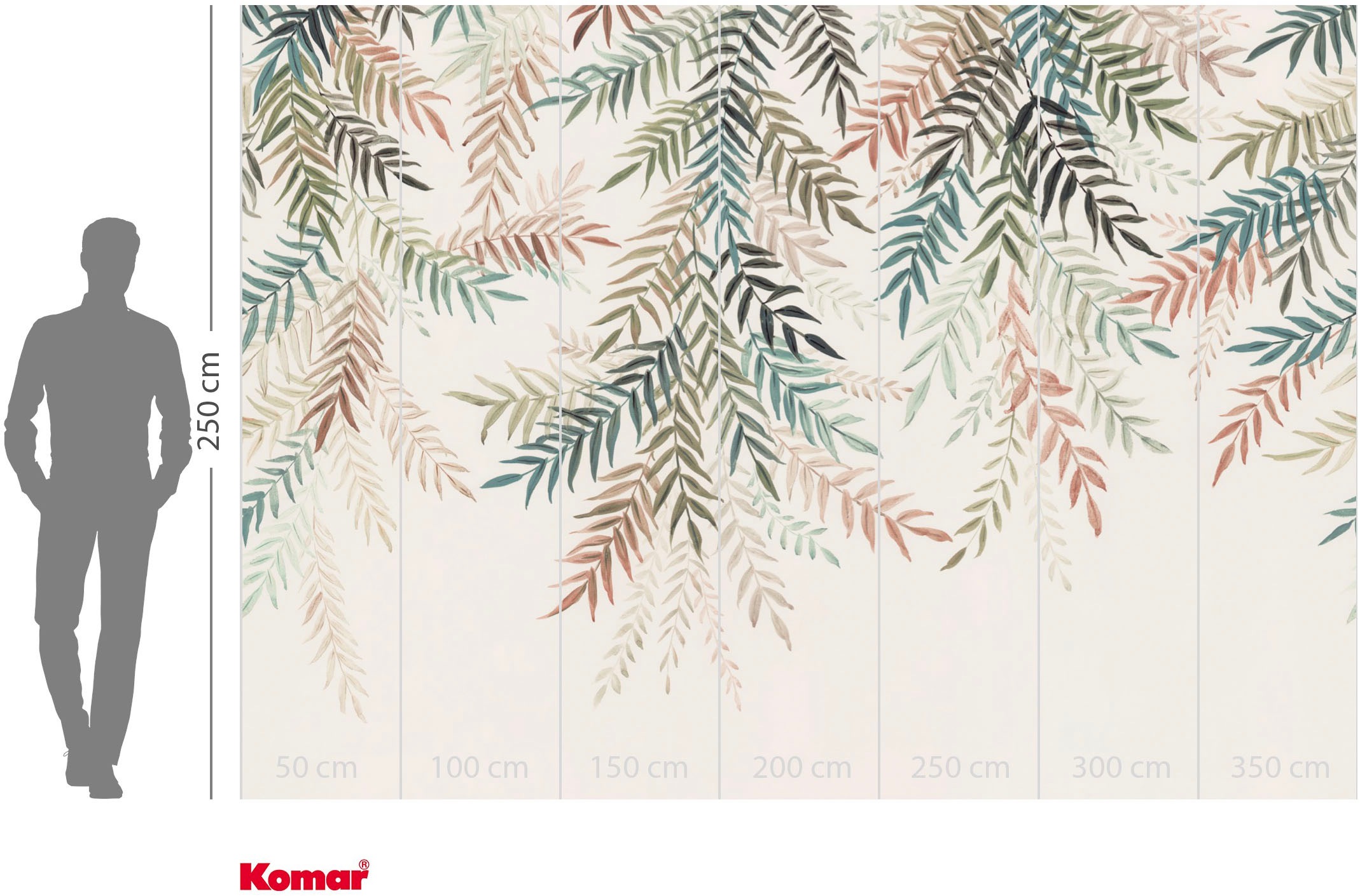 Komar Fototapete »Vlies Fototapete - Éventail de Couleurs - Grösse 350 x 250 cm« Motiv | bedruckt glatt