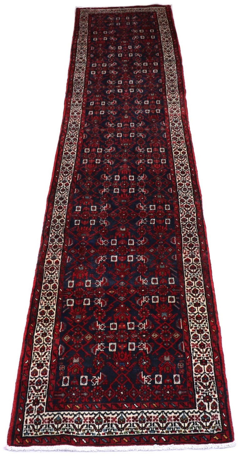 Image of morgenland Läufer »Angles Durchgemustert Blu scuro 403 x 87 cm«, rechteckig, 7 mm Höhe, Handgeknüpft bei Ackermann Versand Schweiz