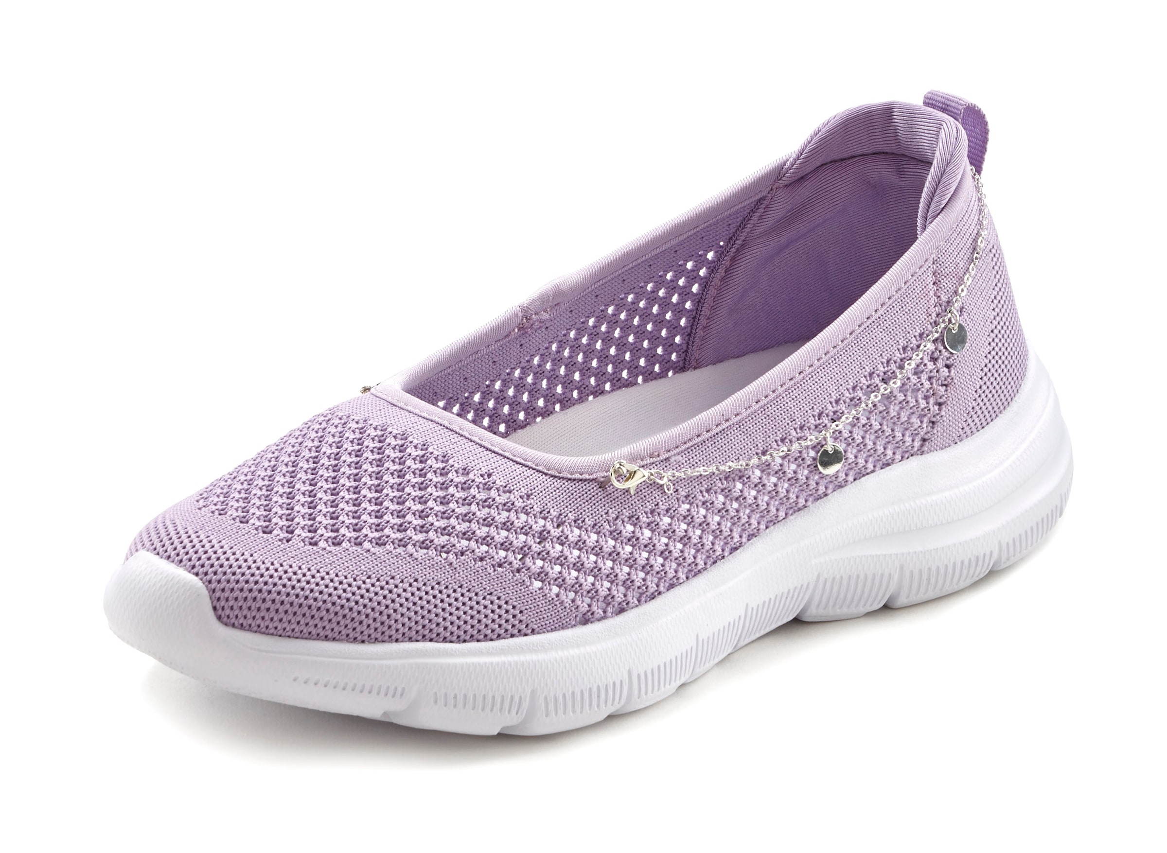 LASCANA Sneaker Slip-On-Sneaker, mit Ketten-Element, Slipper, Ballerina, Halbschuhe VEGAN-Lascana 1