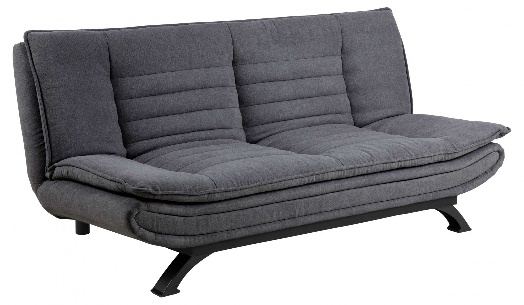 ACTONA GROUP Schlafsofa »VANBY Couch, Gästebett,  Liegesofa mit Microfaserbezug, Schlaffunktion« Bettsofa, Grau, Stoff, Stahl, Click & Clack-Funktion, Breite: 196 cm