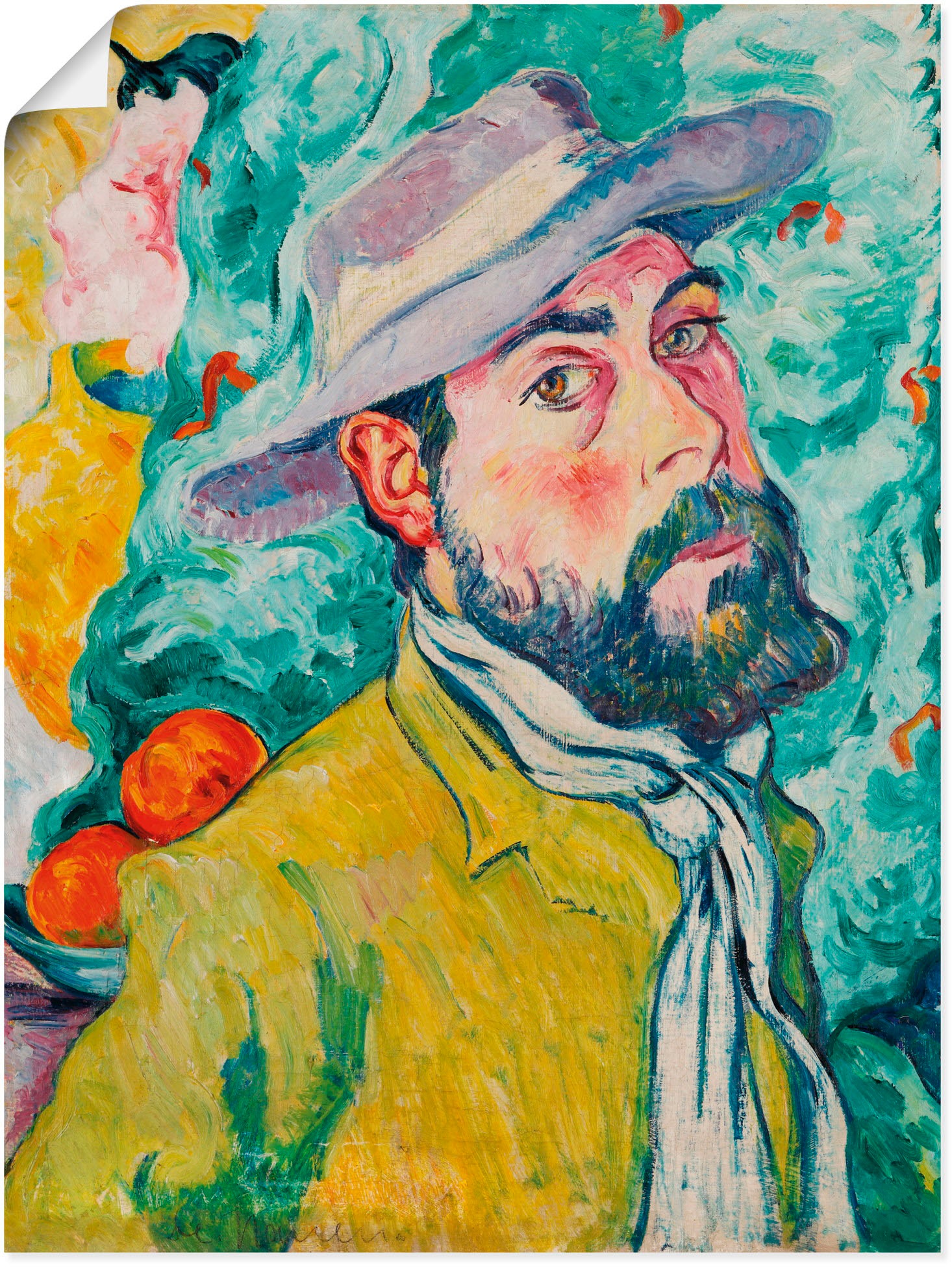 Image of Artland Wandbild »Selbstbildnis mit Hut. Um 1909«, Historische Persönlichkeiten, (1 St.), in vielen Grössen & Produktarten - Alubild / Outdoorbild für den Aussenbereich, Leinwandbild, Poster, Wandaufkleber / Wandtattoo auch für Badezimmer geeignet bei Ack