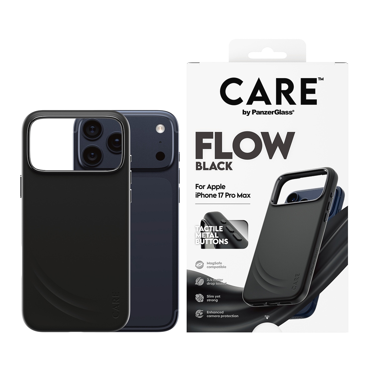 Image of CARE by PanzerGlass Handyhülle "Flow MagSafe Case für Apple iPhone 17 Pro Max" Smartphones Backcover, Schutzhülle, Handyschutzhülle, Case, Schutzcase, stossfest