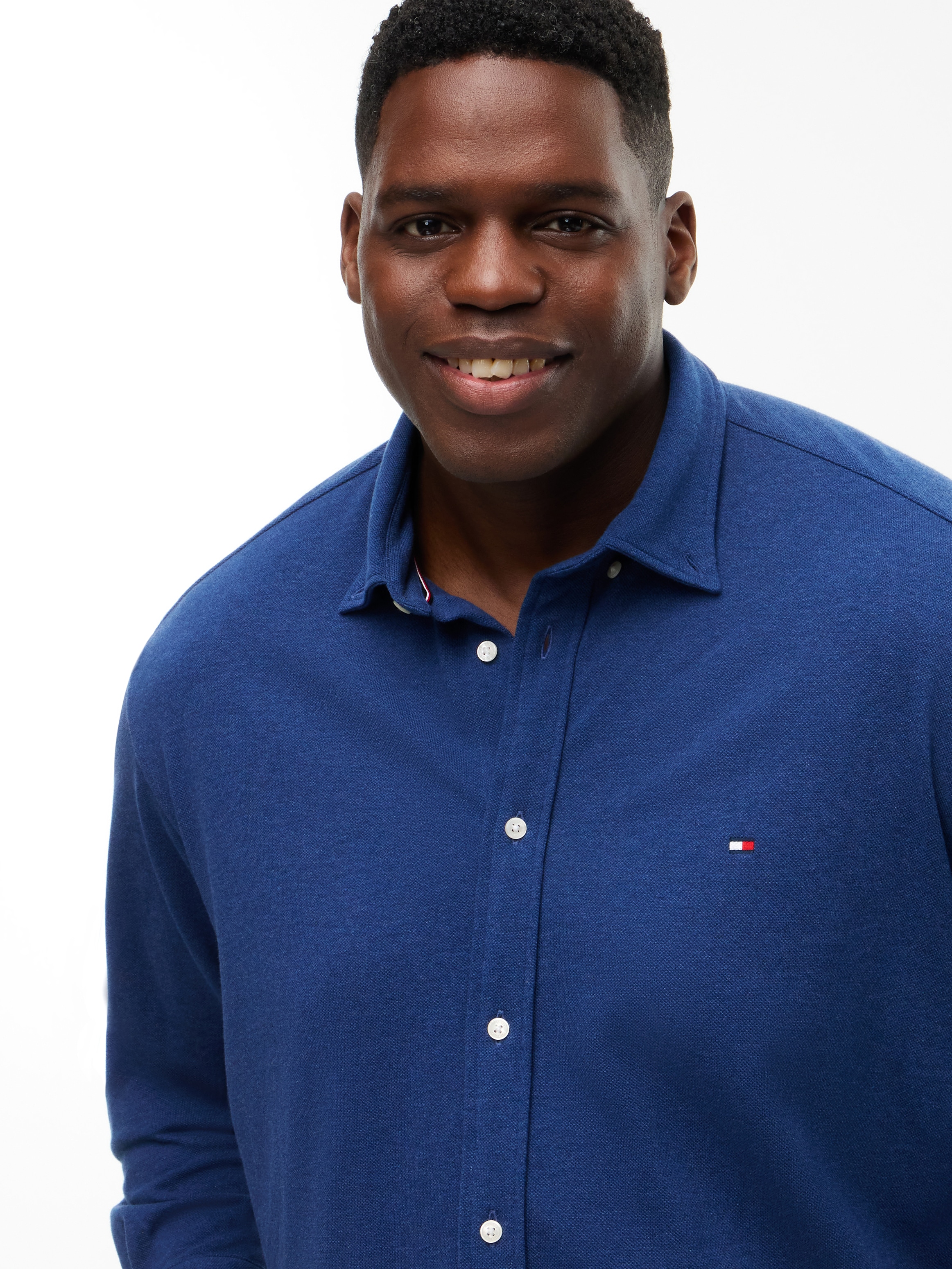 Tommy Hilfiger Big & Tall Chemise à manches longues »BT-KNIT PIQUE FEATHERWEIGHT SLIMFIT« grandes tailles
