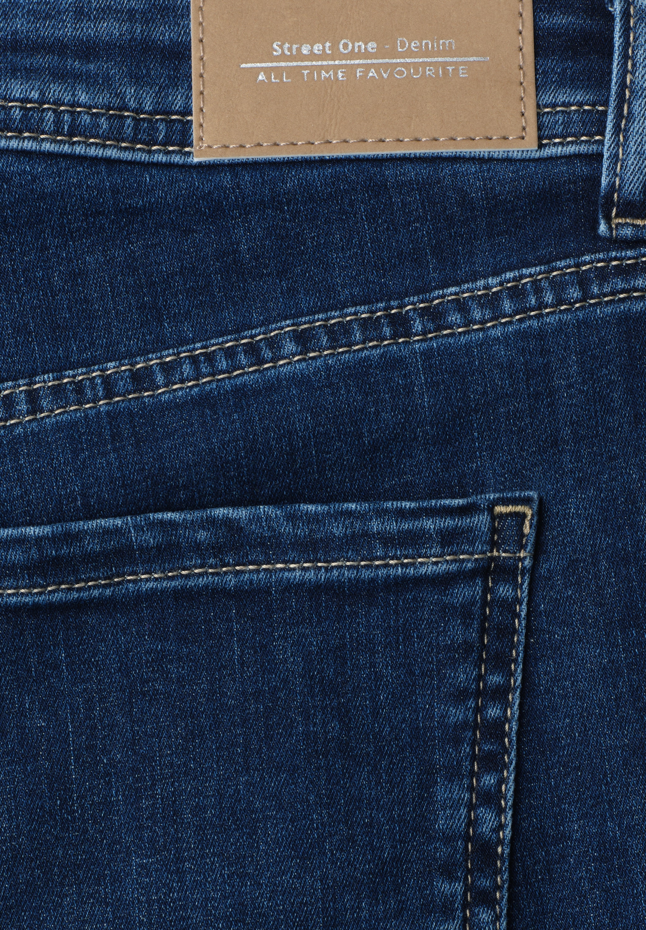 STREET ONE Bermuda »Style Jane«  Bermuda jean slim avec revers