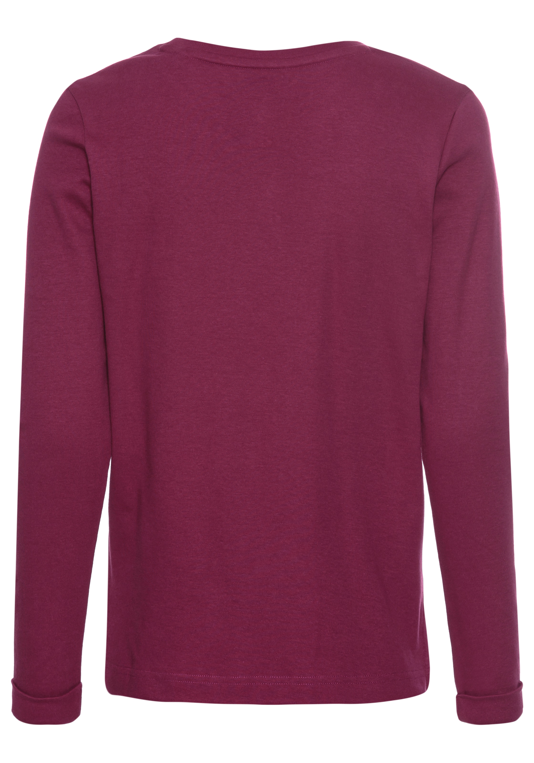 KangaROOS Sweatshirt, Langarm, figurumspielend, unifarben, mit Rundhalsausschnitt