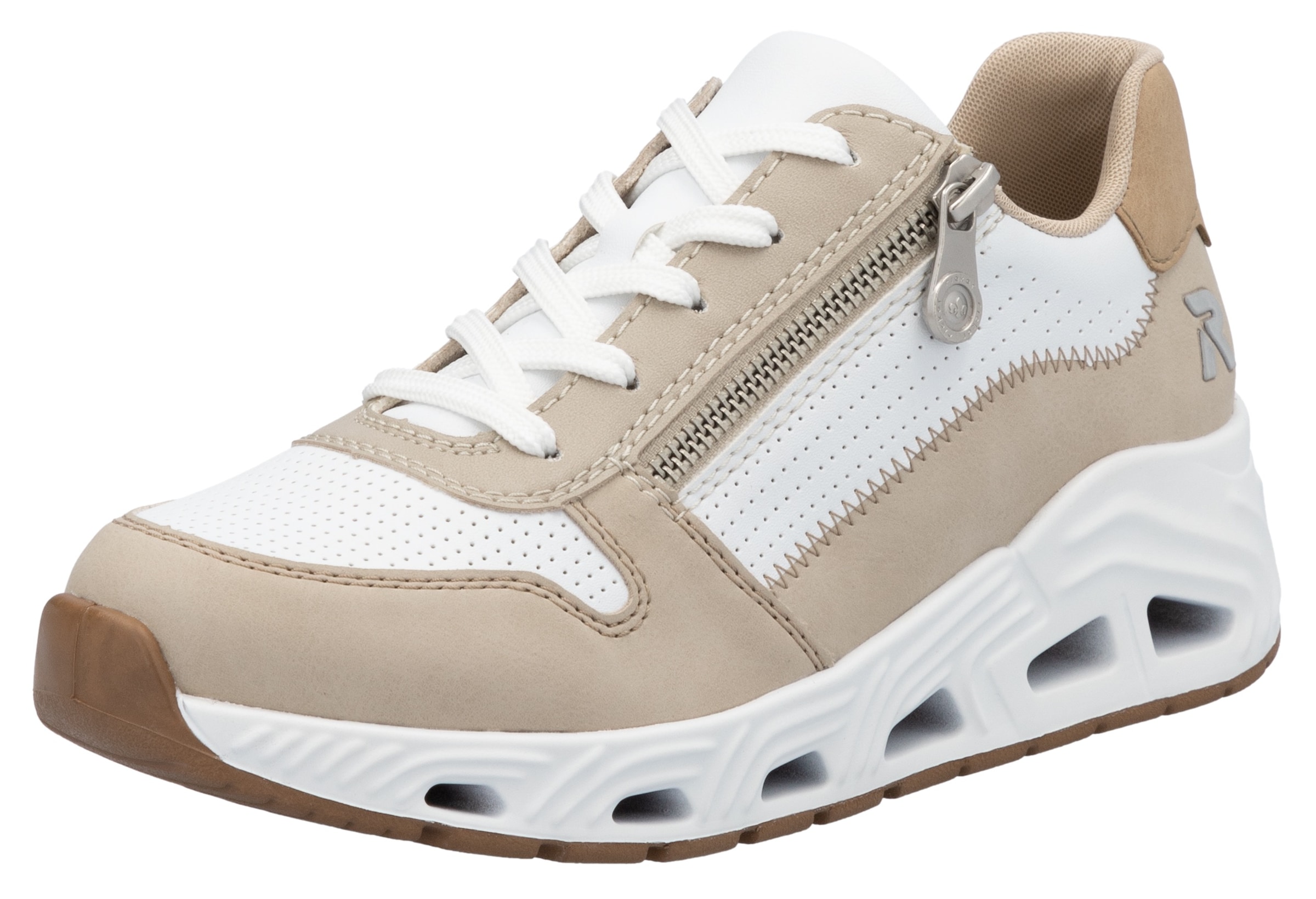 Image of RIEKER Sport Keilsneaker Schnürschuh, Halbschuh, Freizeitsneaker mit Reissverschluss