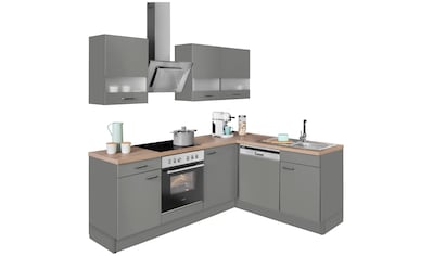 Winkelküche »Elga«, Premium-Küche, Soft-Close-Funktion, Vollauszug, Stellbreite 225x175cm