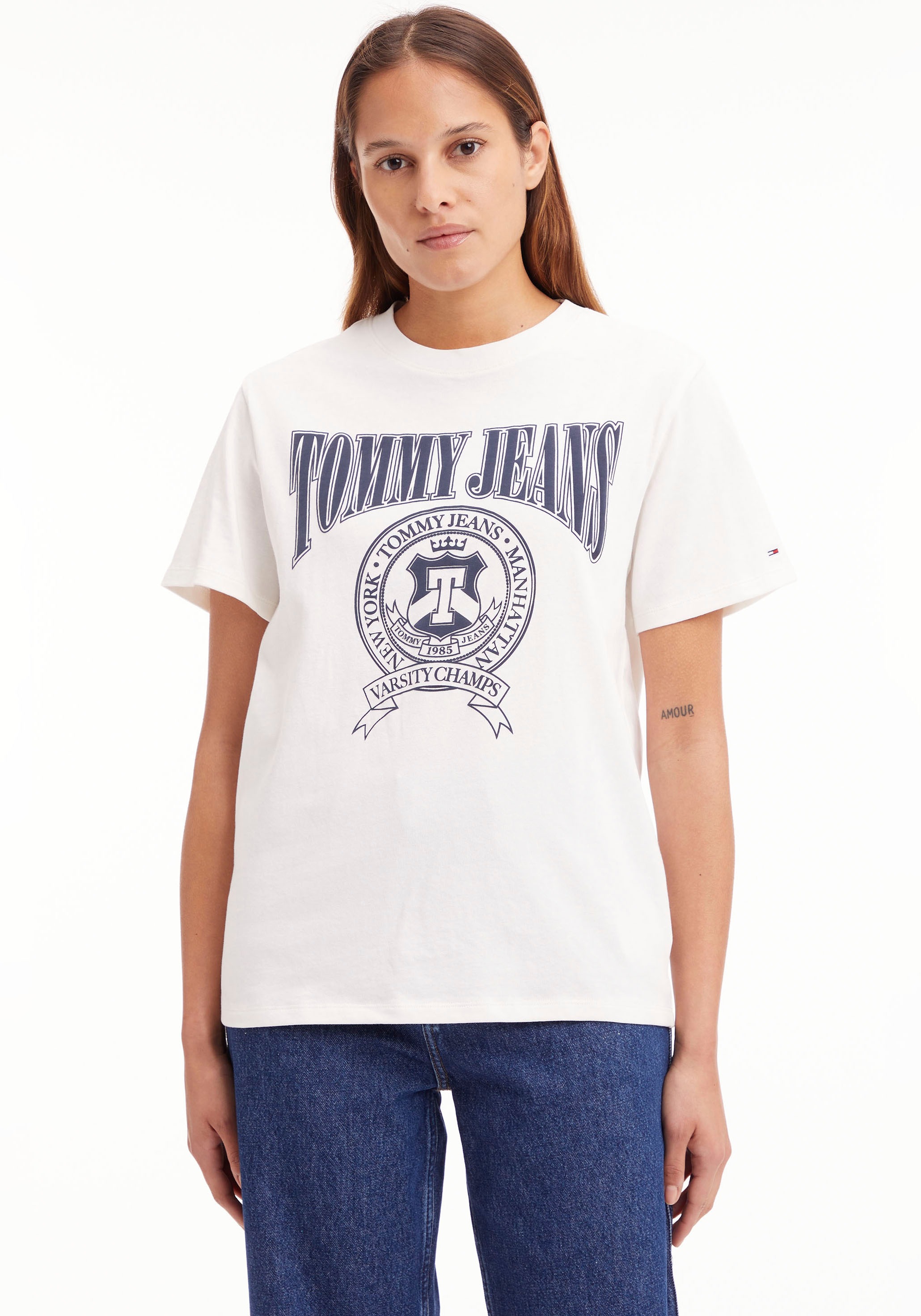 Tommy Jeans Jerseyrock »TJW LOGO am SKIRT«, Logo-Elastiktape WAISTBAND RIBBED sur Jeans Tommy Découvrir Bund mit