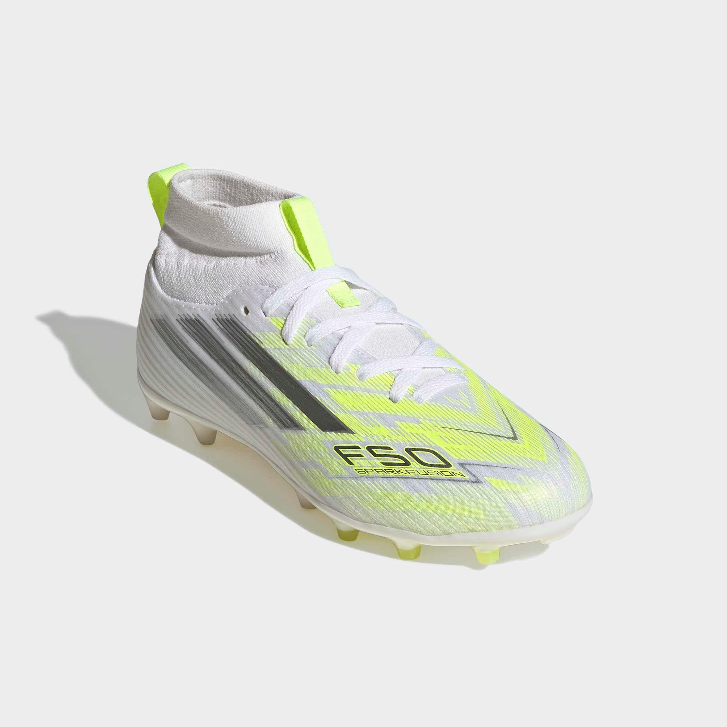 Image of adidas Performance Fussballschuh "F50 SPARKFUSION LEAGUE MID-CUT FESTE BÖDEN/KUNSTRASEN NEUERER GENERATI" für Rasen und Kunstrasenplätze geeignet, für Kinder & Jugendliche