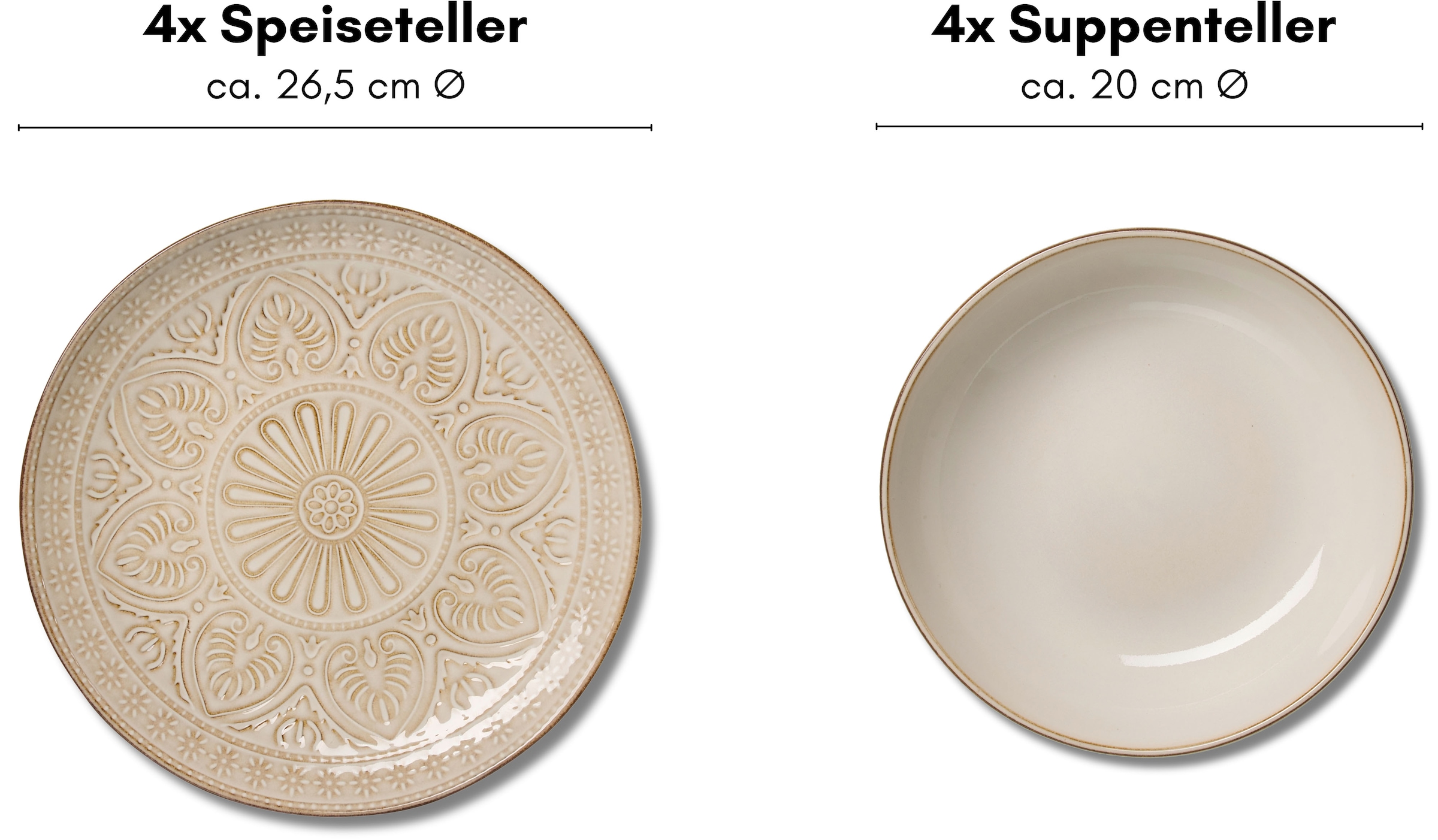 Ritzenhoff & Breker Service de table »Omara« Reaktivglasur, jedes Stück ein Unikat