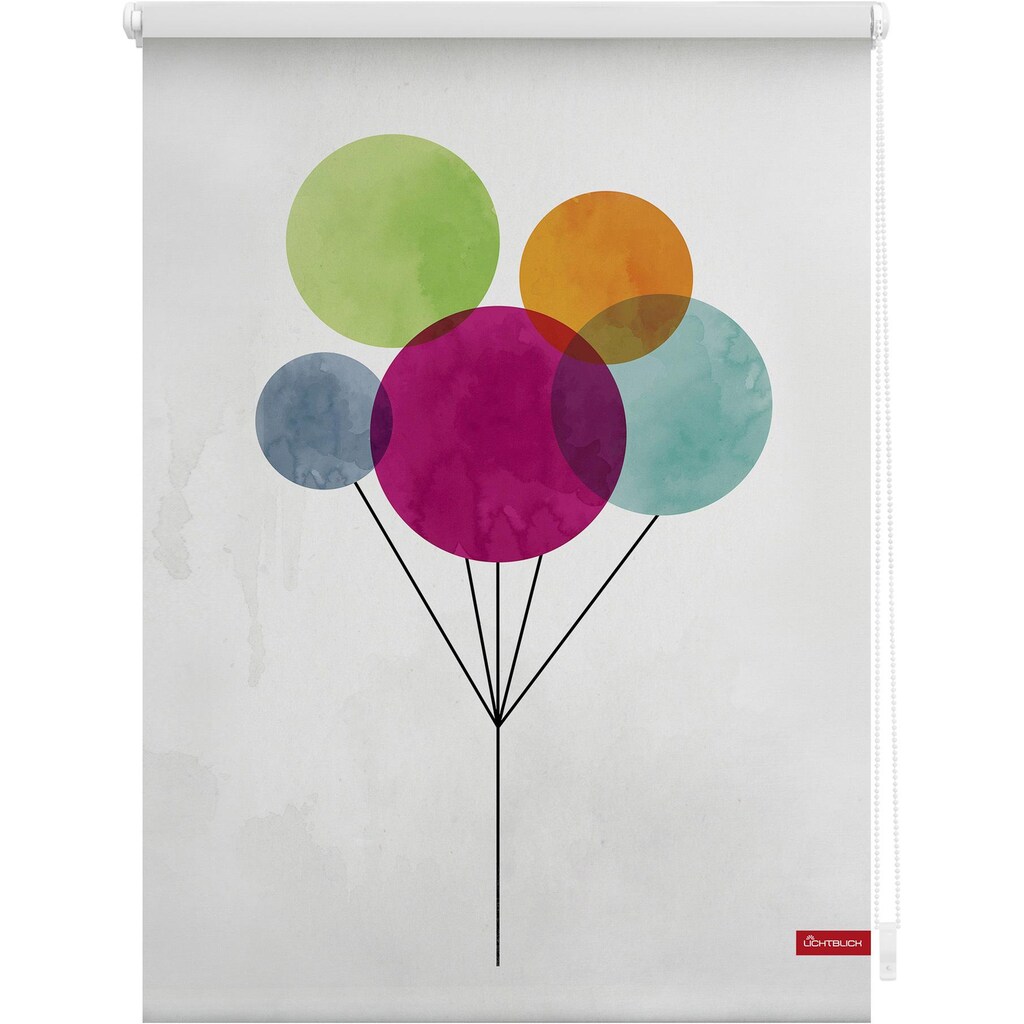 LICHTBLICK ORIGINAL Seitenzugrollo »Klemmfix Motiv Ballon«, Lichtschutz, ohne Bohren, freihängend, bedruckt